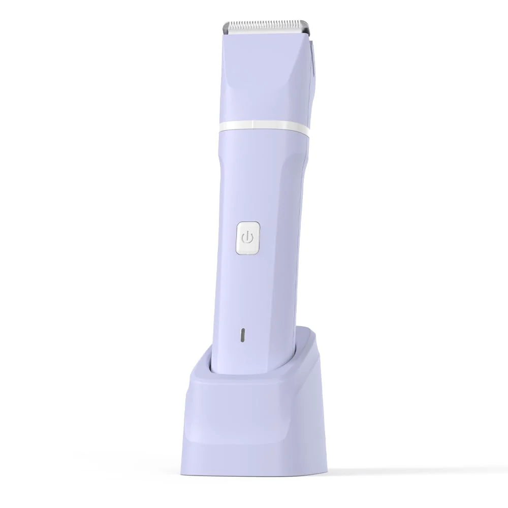 Electric Razors for Women - Wet/Dry Womens Electric Shaver for Bikini/Pubic Hair/Face/Legs/Intimate Area, epilators Hair Removal with Dock Charging, Christmas Gifts & Stocking Stuffers (Purple) - Image 2