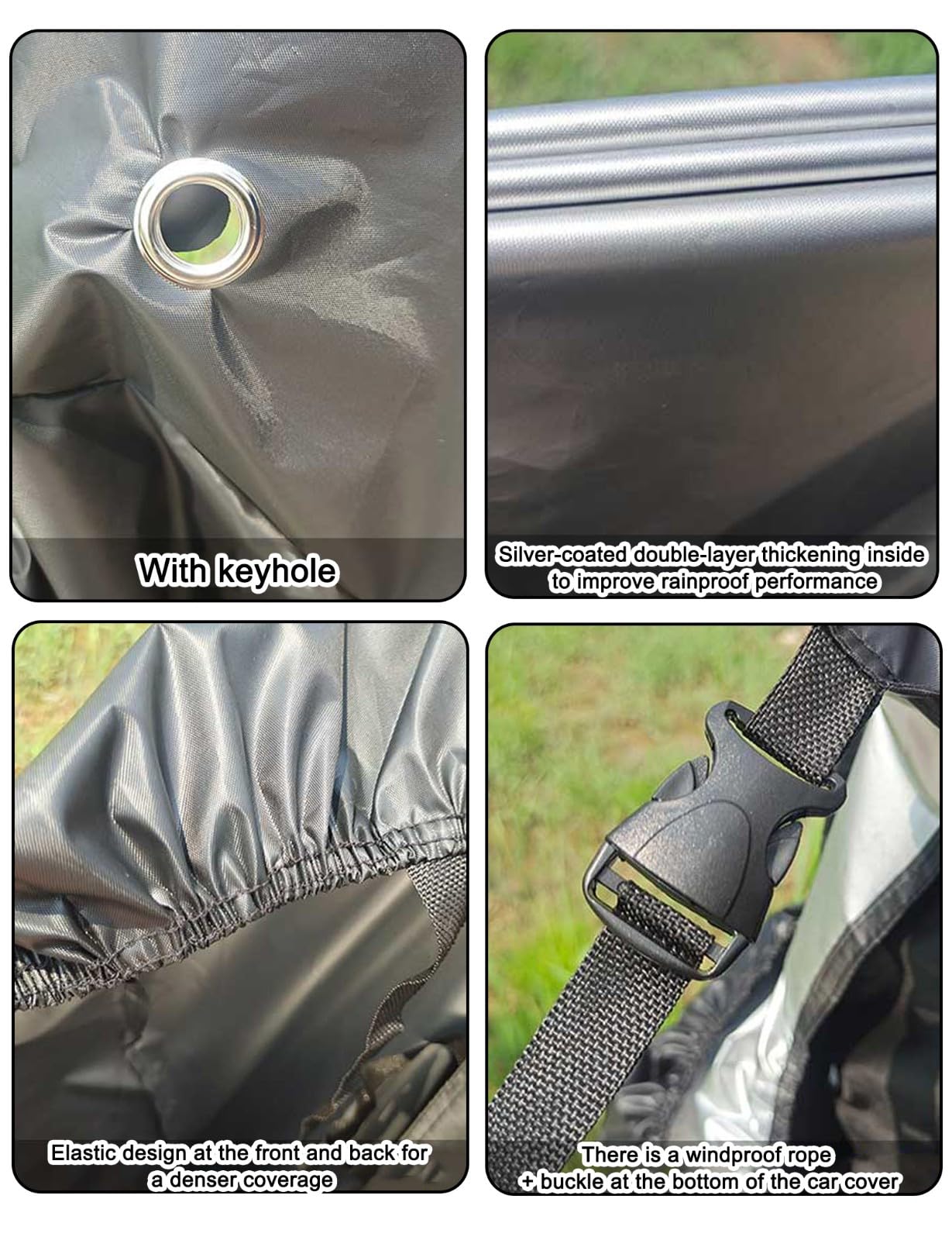 Electric Scooter Cover, Universal Scooter Cover, Waterproof Sun, Tear Proof Night Reflective and Lock-Holes&Storage Bag for With Seat or Without Foldable Kick Scooter(Without Seat,51"(L)x45"(H)) - Image 8