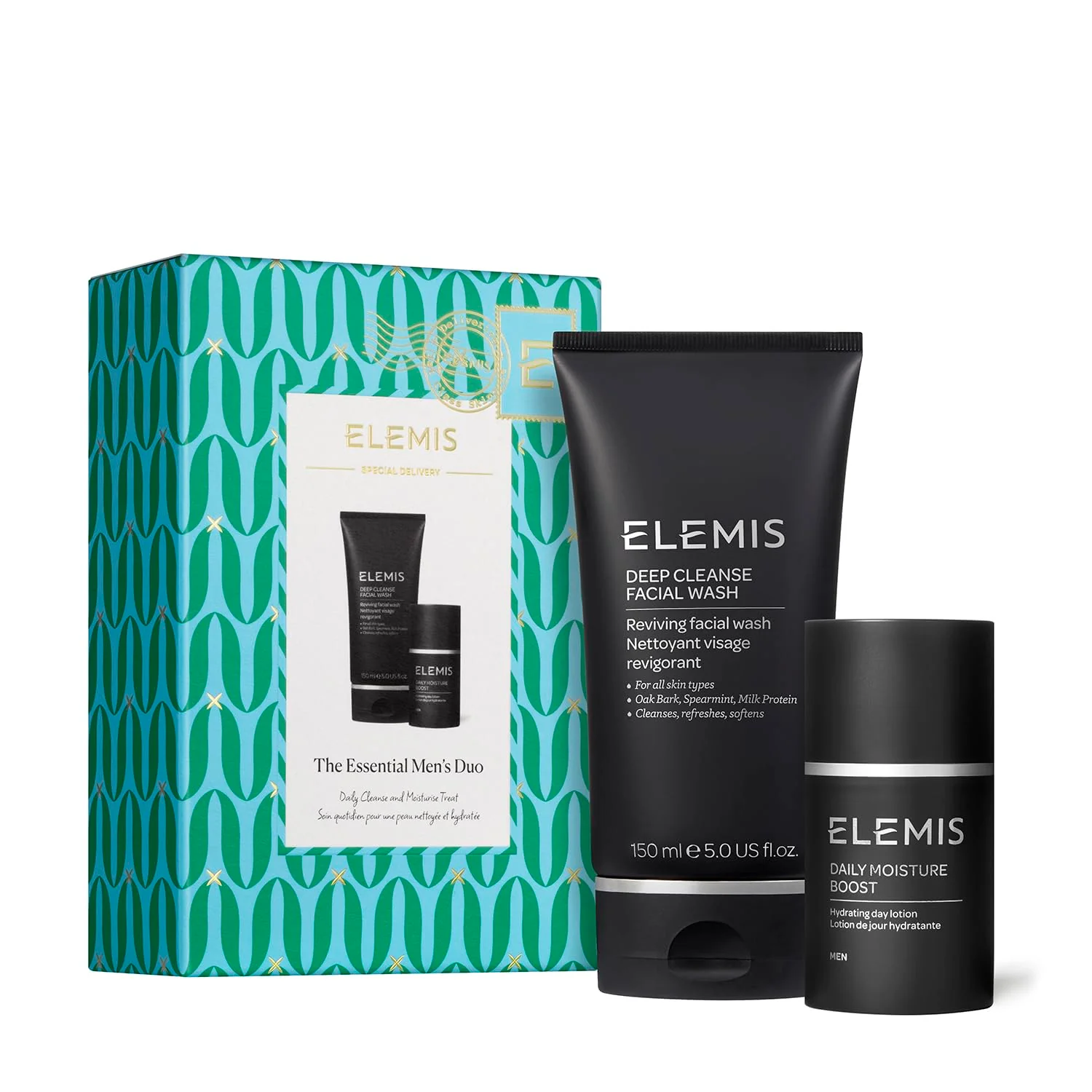 ELEMIS Deep Cleanse Facial Wash | Powerful Daily Gel Wash for Men Deeply Purifies, Refreshes, Revives, and Helps to Prevent Ingrown Hairs | 150 mL