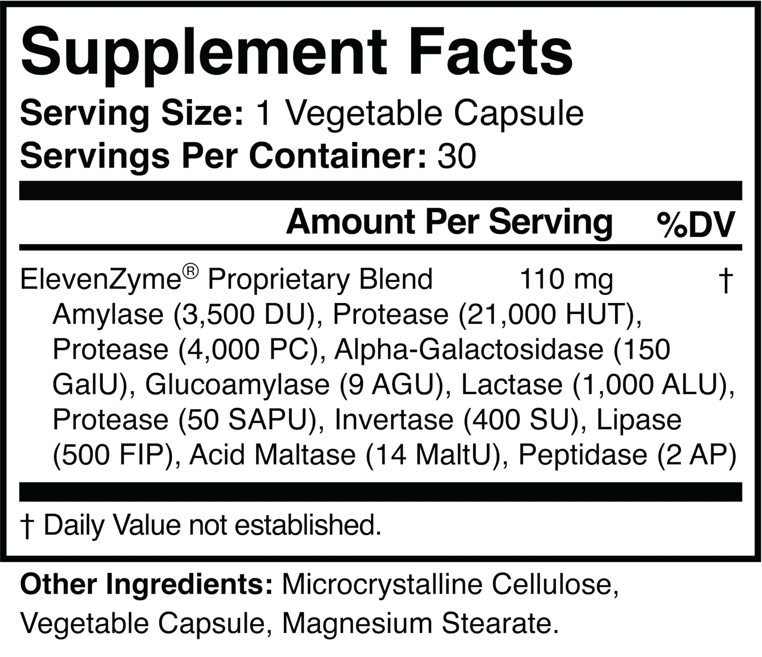 ElevenZyme - Natural Digestive Enzyme Supplement - Non-GMO, Vegan - Image 5