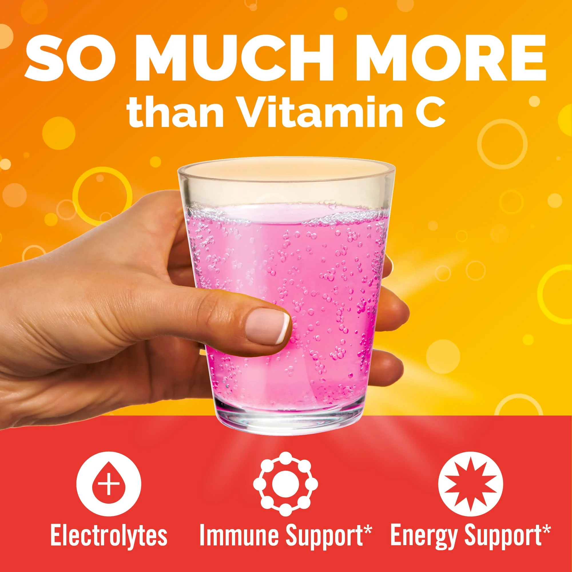 Emergen-C 1000mg Vitamin C Immune Support Powder Pink Lemonade 30CT includes Zinc, Manganese, 7 B Vitamins and Electrolytes for Back to School Essentials - Image 2