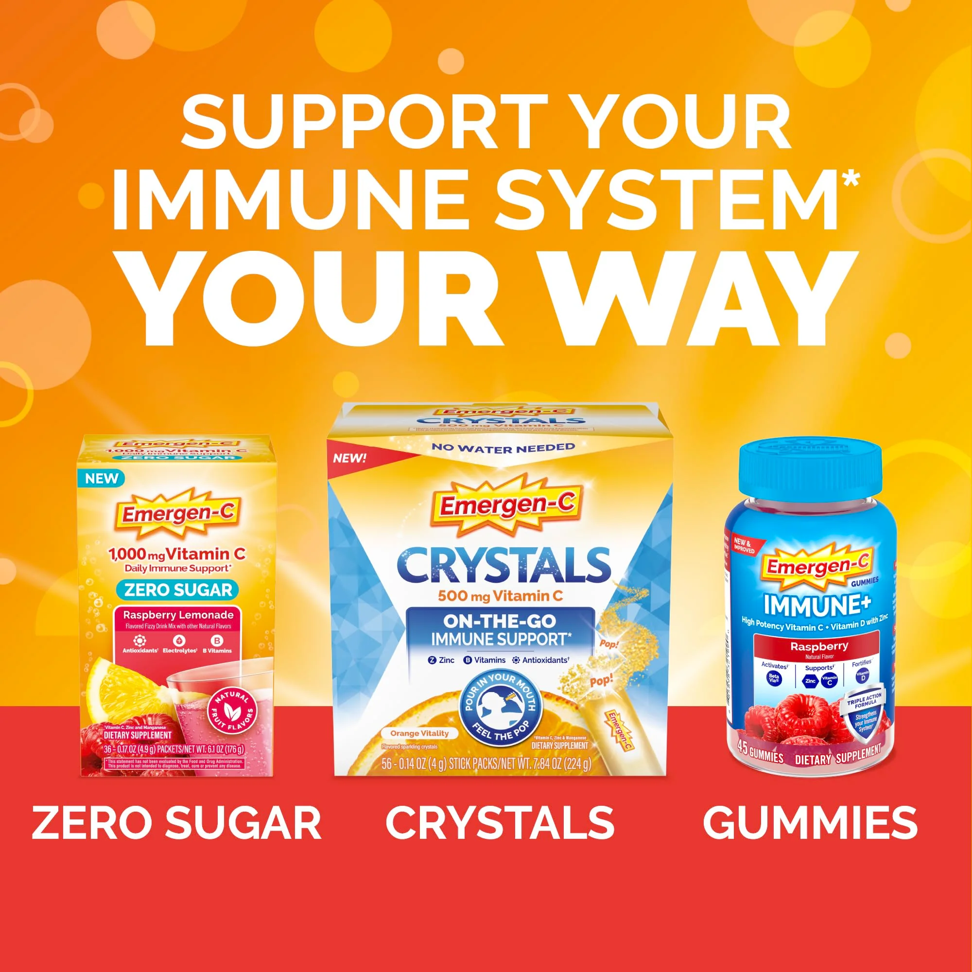 Emergen-C 1000mg Vitamin C Immune Support Powder Pink Lemonade 30CT includes Zinc, Manganese, 7 B Vitamins and Electrolytes for Back to School Essentials - Image 5