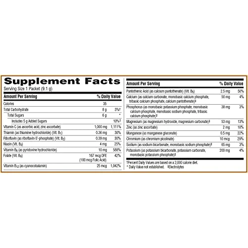Emergen-C 1000mg Vitamin C Powder, with Antioxidants, B Vitamins and Electrolytes, Vitamin C Supplements for Immune Support, Caffeine Free Drink Mix, Raspberry Flavor - 60 Count/2 Month Supply - Image 2