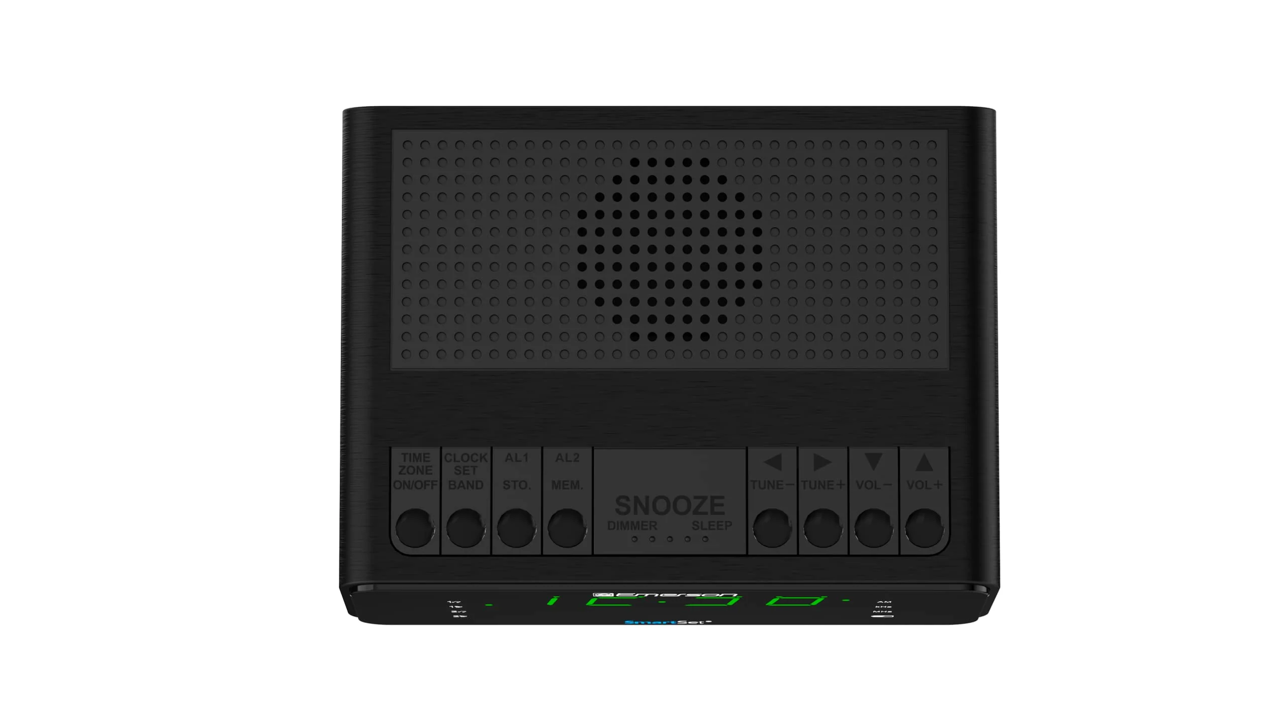 Emerson SmartSet Alarm Clock Radio with AM/FM Radio, Dimmer, Sleep Timer and .9" LED Display, CKS1900 (Black) - Image 5