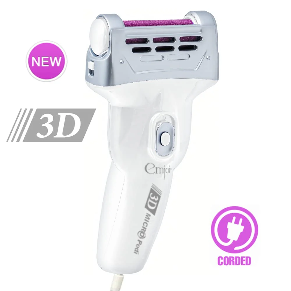 Emjoi Micro-Pedi 3D POWER Callus Remover with Xtreme Coarse Soft & Flexible Roller (Most Powerful & Corded) - Image 3