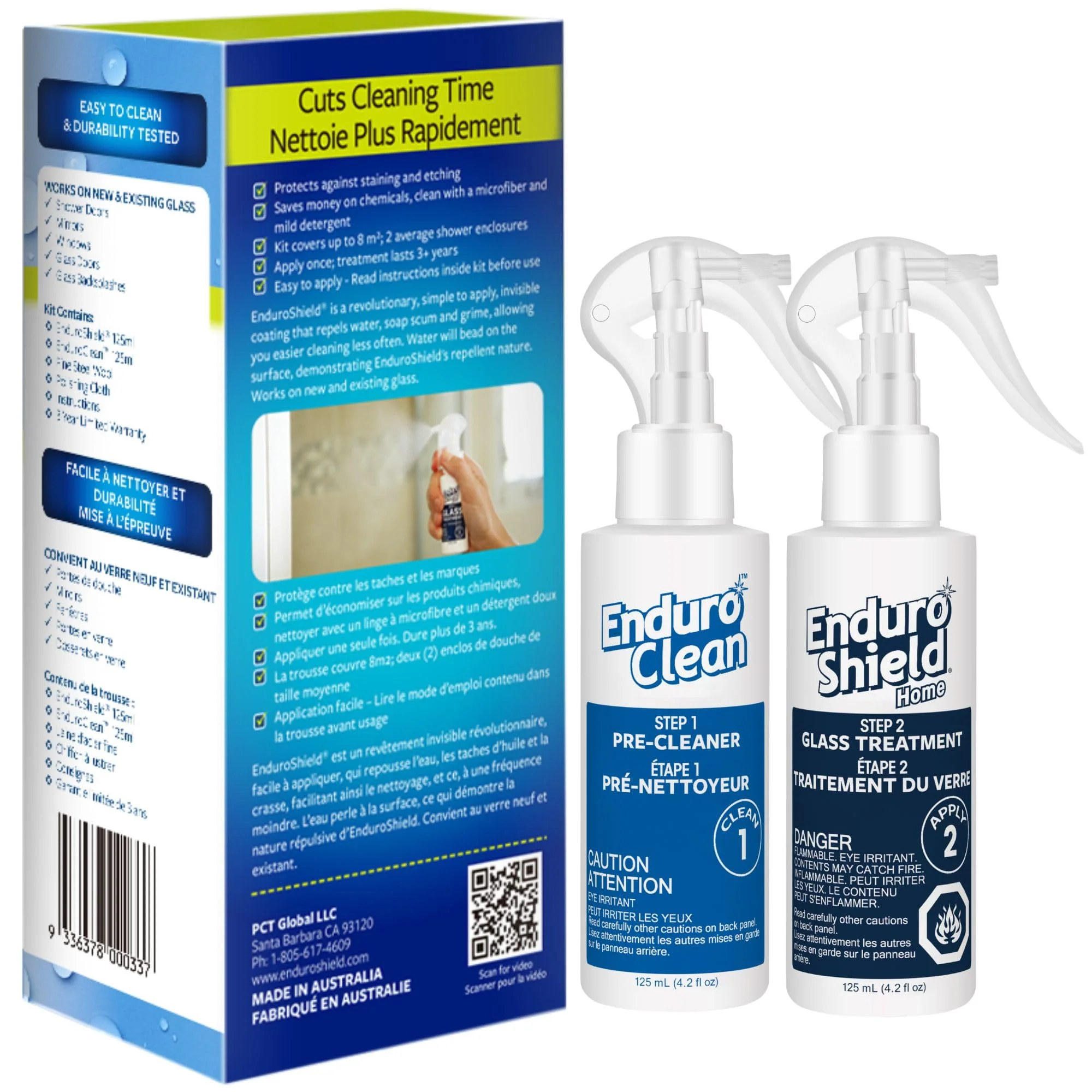 EnduroShield Glass Treatment Kit - Advanced Protection for Glass Surfaces - Repels Soap Scum, Grime & Dirt Without Harsh Chemicals - 4.2 fl oz - Image 6