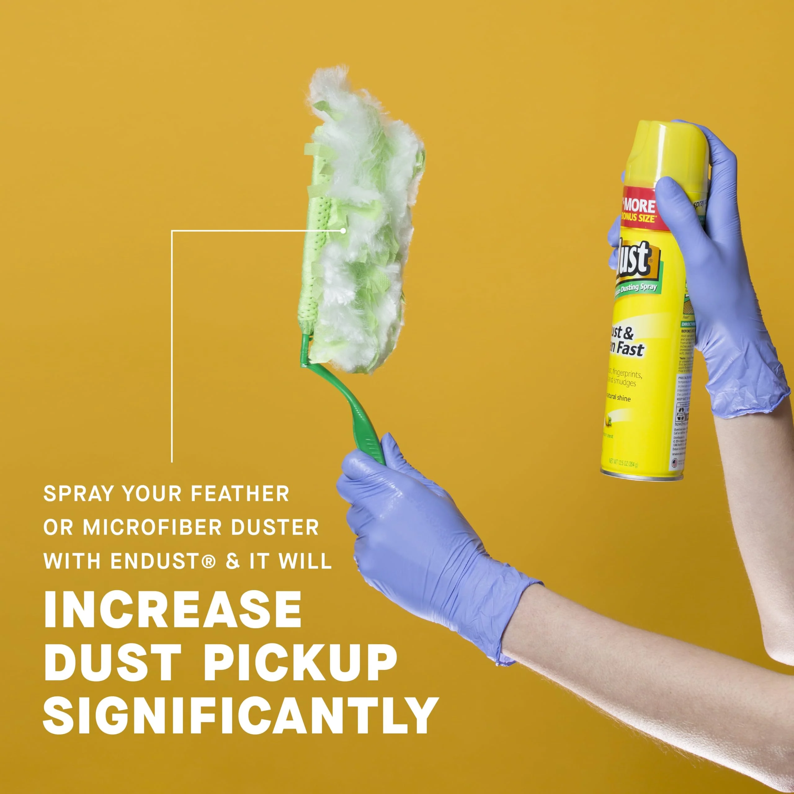 Endust Lemon Zest Multi-Surface Dusting and Cleaning Spray, Lemon Zest, 6-Pack - Image 2