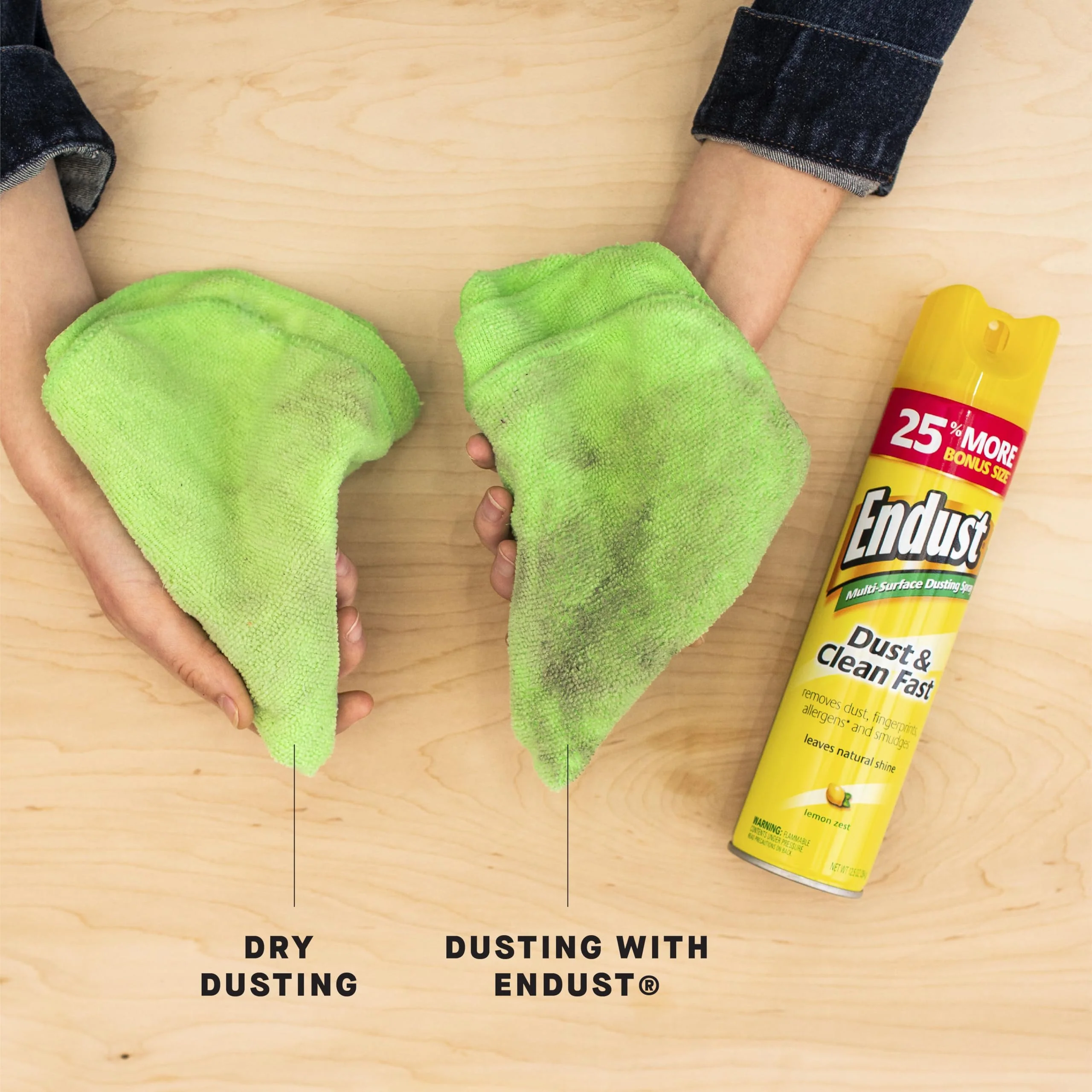 Endust Lemon Zest Multi-Surface Dusting and Cleaning Spray, Lemon Zest, 6-Pack - Image 4