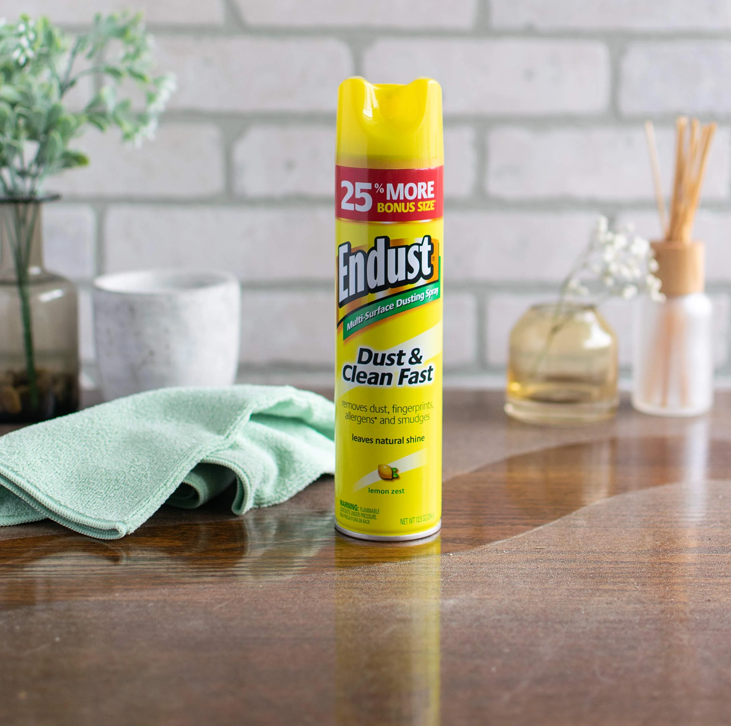 Endust Multi-Surface Dusting and Cleaning Spray, Lemon Zest, 12.5 Ounce (Pack of 2) - Image 3