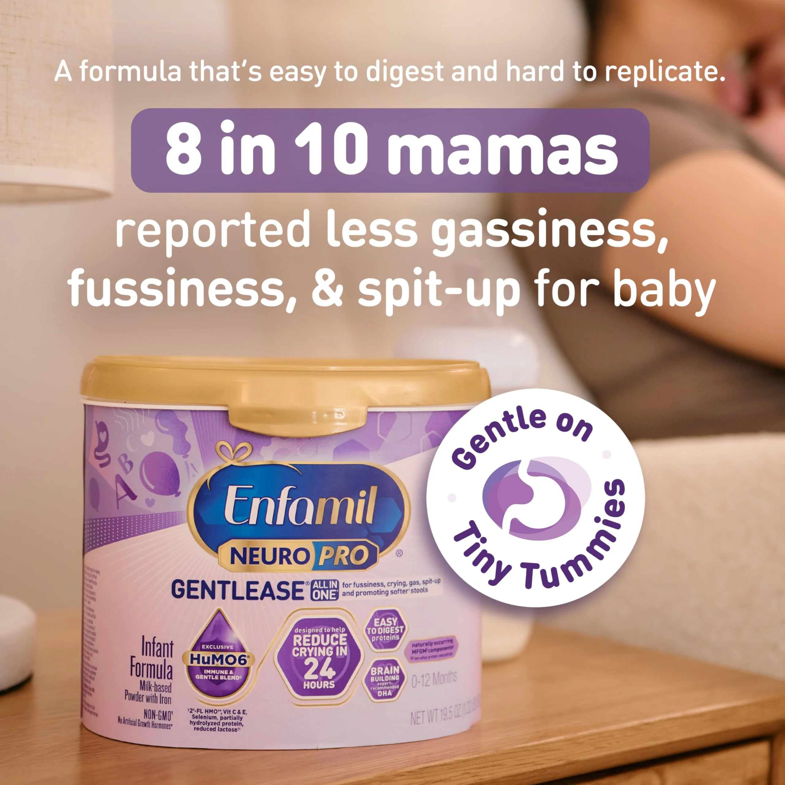 Enfamil NeuroPro Gentlease Baby Formula, Brain and Immune Support with DHA, Clinically Proven to Reduce Fusiness, Crying, Gas and Spit-up in 24 Hours, Non-GMO, 19.5 Oz - Image 11