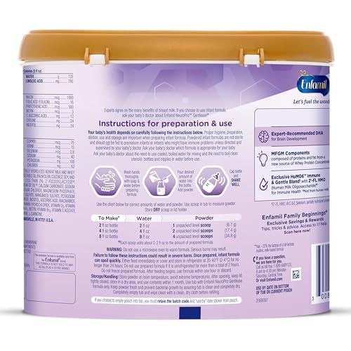 Enfamil NeuroPro Gentlease Baby Formula, Brain and Immune Support with DHA, Clinically Proven to Reduce Fusiness, Crying, Gas and Spit-up in 24 Hours, Non-GMO, 19.5 Oz - Image 3