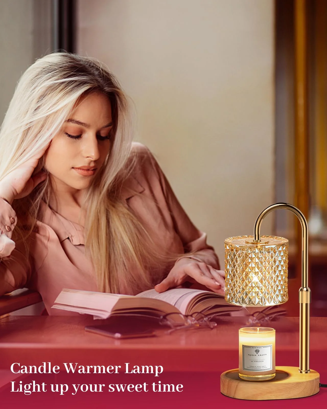 Engpure Candle Warmer Lamp with Timer Dimmer Adjustable Height for New Home Decor, Birthday Gifts for Women,Candle Warmer for Women Mom Christmas Mother's Day Gfit - Image 3