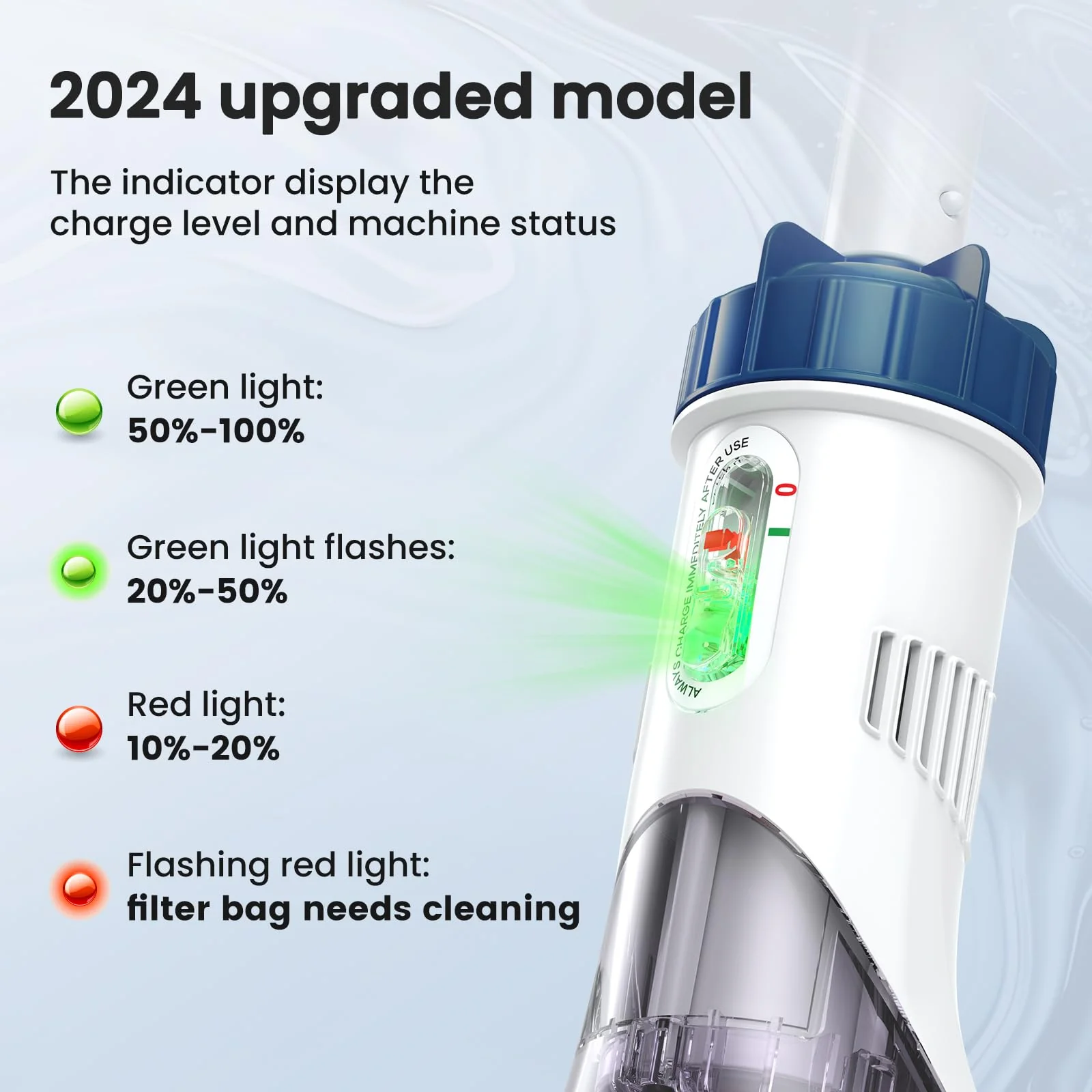 Enhulk Rechargeable Handheld Cordless Pool Vacuum for Above Ground Pool and Inground Pool(2025 Upgraded),60-Minute Runtime,Powerful Suction up to 18.5 gallons/min, Efficient Leaf and Debris Removal - Image 9