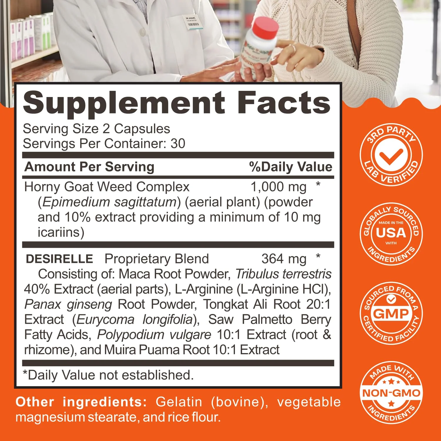 Enyvia Libido Booster for Women Fast Acting - Hormone Balance for Women with Hornygoatweed, Tribulus Terrestris and Maca Root, Enhancing Supplements for Couples 60ct, 30-Day Supply USA Tested - Image 9