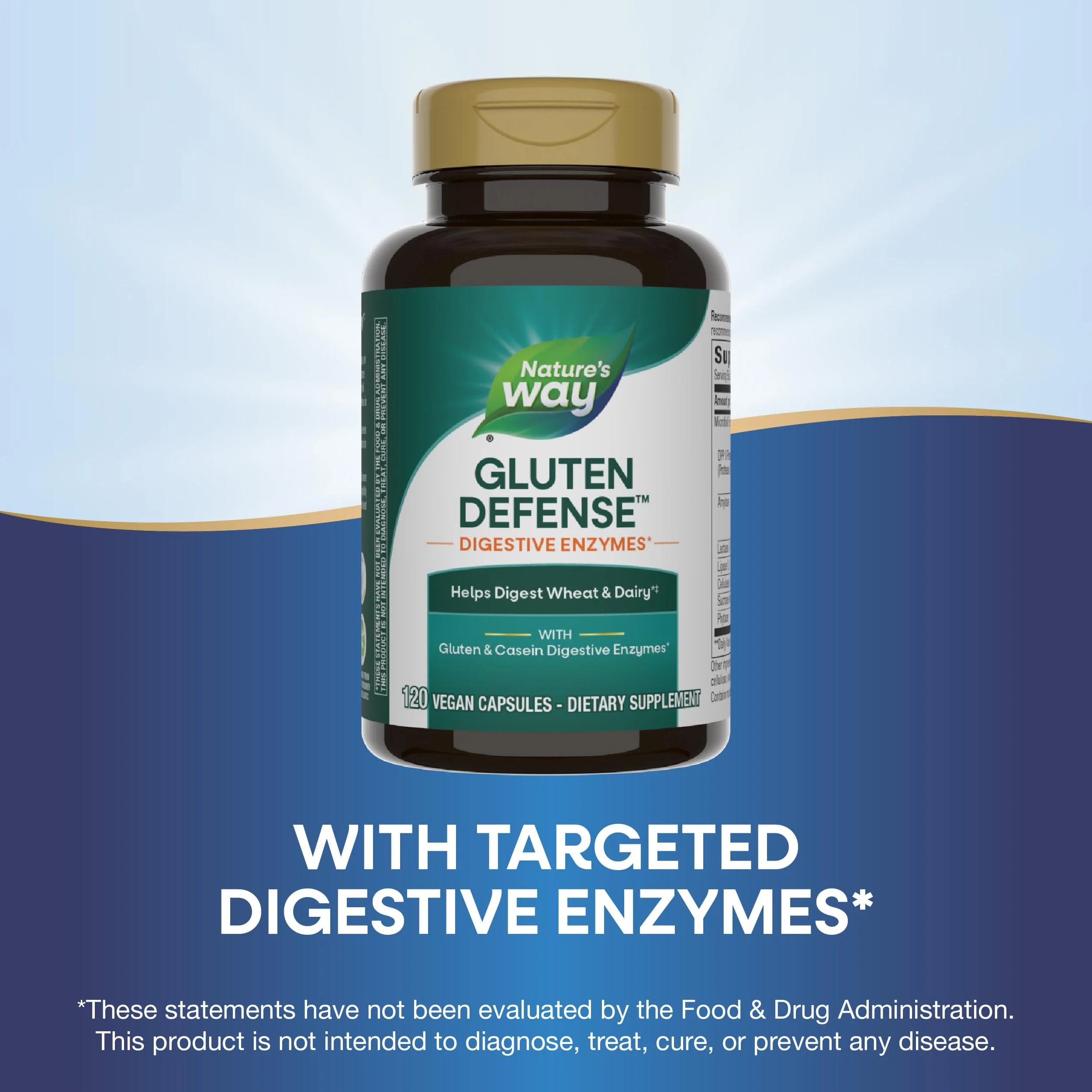 Enzymatic Therapy Gluten Defense, Gluten & Casein Targeted Digestive Enyzmes, 120 VCaps (Packaging May Vary) (Pack of 2) - Image 5