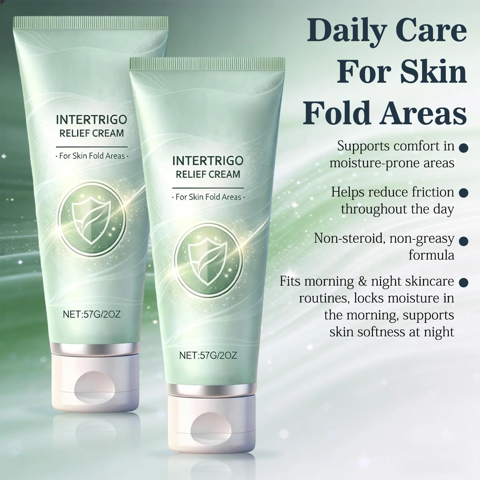 EOIRULA 2PCS Intertrigo Cream, Chafing & Moisture Barrier Cream with Zinc Oxide & Undecylenic Acid, Helps Soothe Irritated Skin and Reduce Friction, Non-Steroid Formula for Daily Use - Image 8