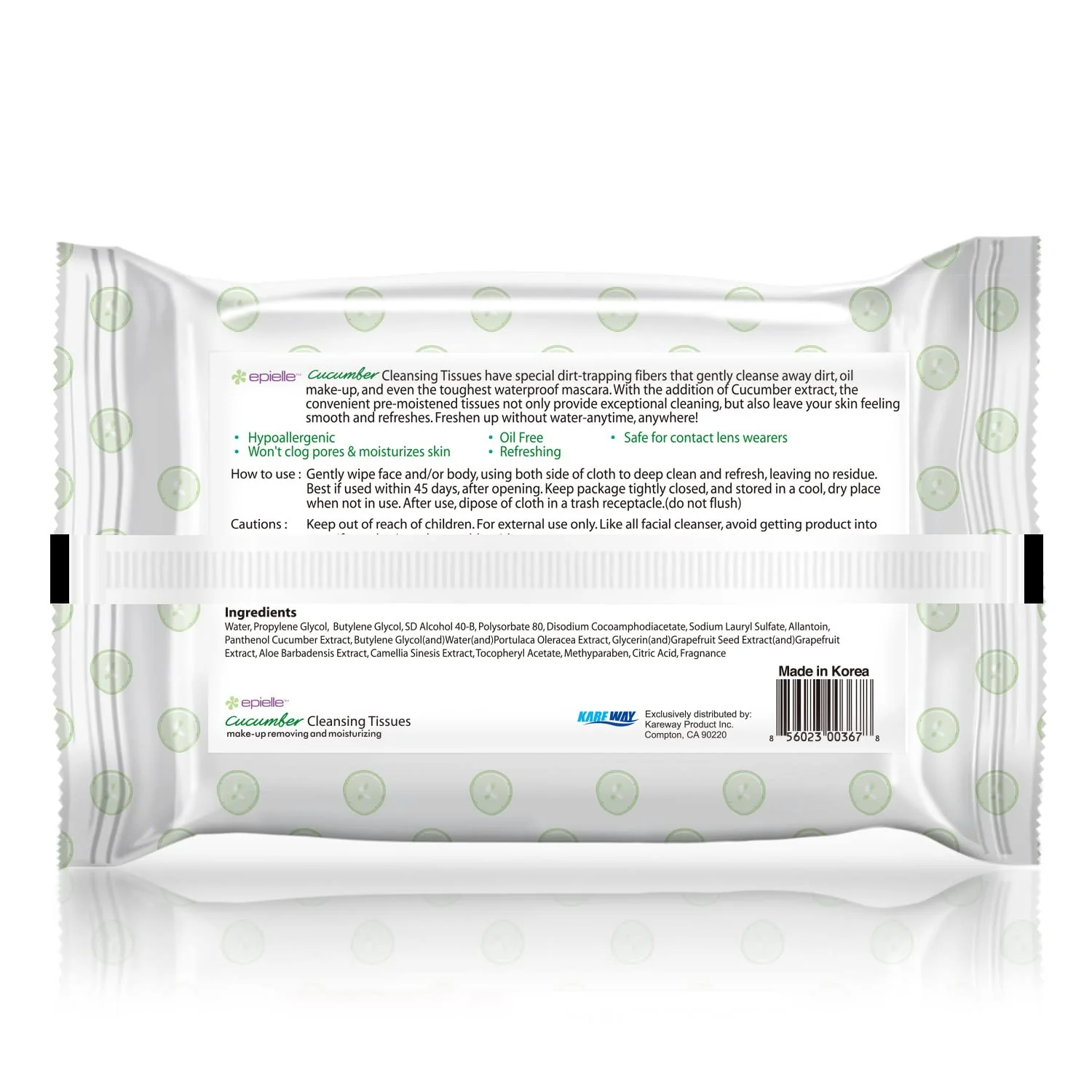 Epielle Makeup Remover Wipes, Remove Waterproof Mascara, Gentle Daily Facial Cleanser Towelettes with Collagen, Cucumber & Argan Oil, Stocking Stuffers, 60 Count (Pack of 4) - Image 2