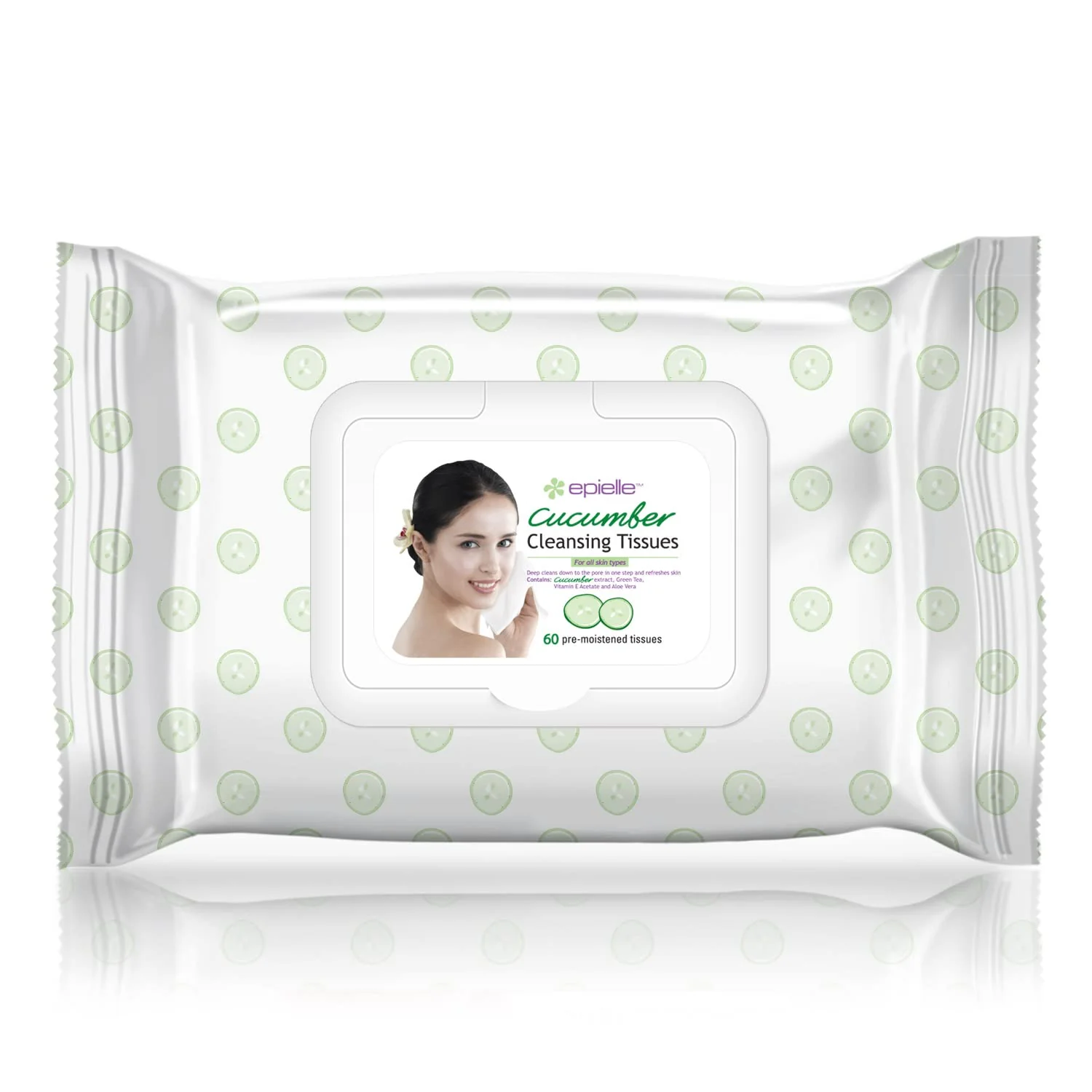 Epielle Makeup Remover Wipes, Remove Waterproof Mascara, Gentle Daily Facial Cleanser Towelettes with Collagen, Cucumber & Argan Oil, Stocking Stuffers, 60 Count (Pack of 4) - Image 6