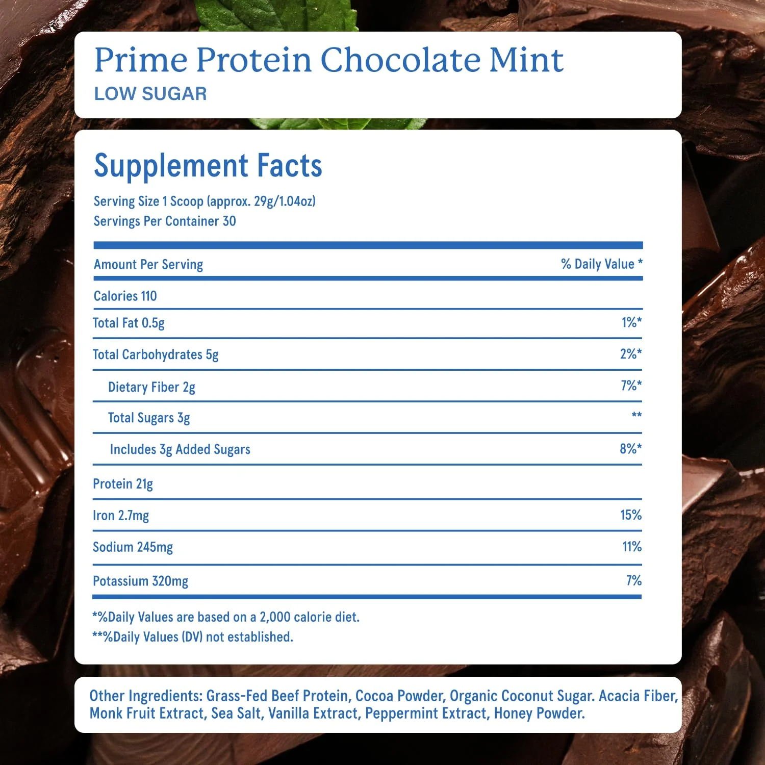 Equip Foods Prime Protein Powder | Clean, Grass Fed Beef Protein Powder for Women & Men | Carnivore Protein Isolate | Paleo, Keto Friendly | Gluten & Dairy Free | 30 Servings, Chocolate Mint - Image 6