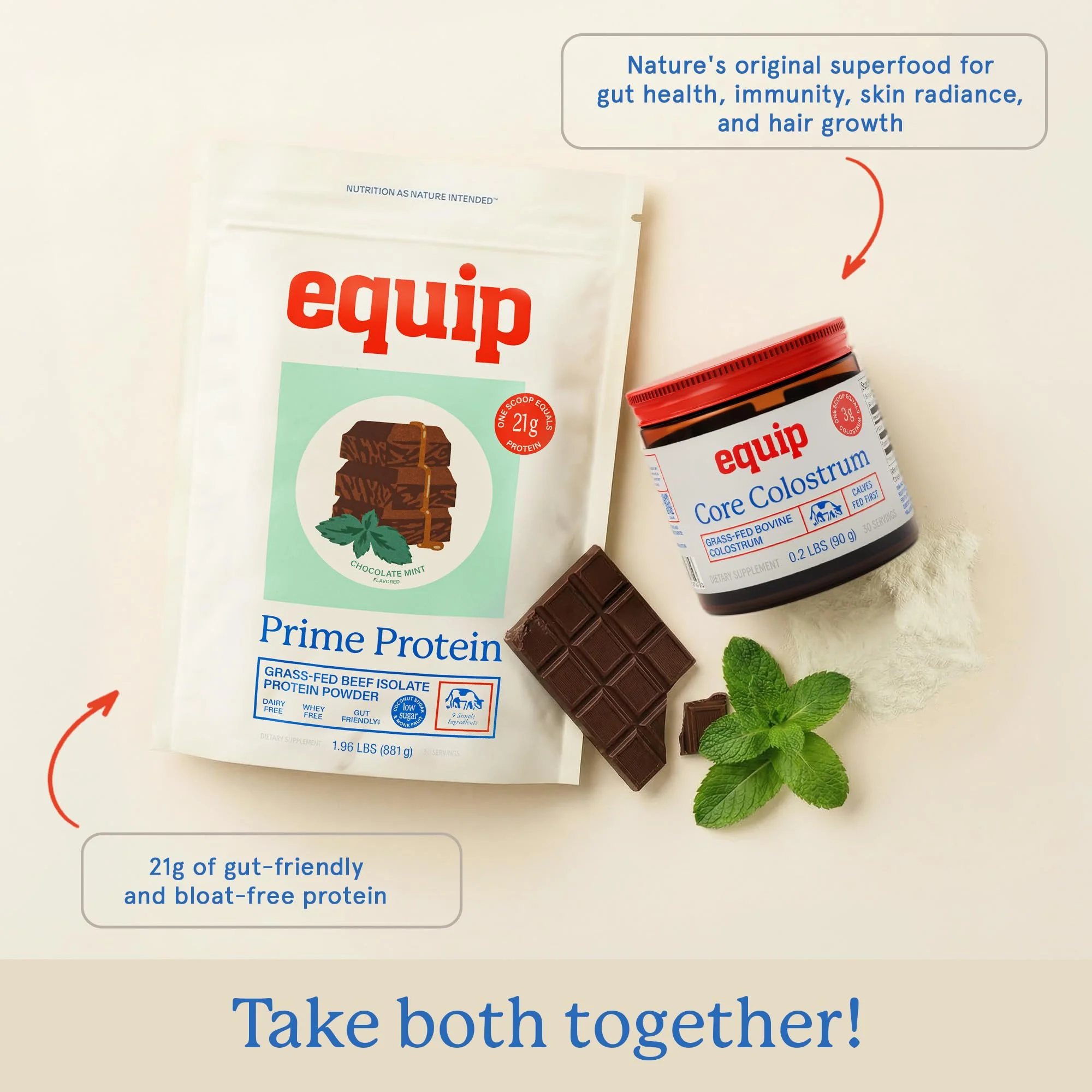 Equip Foods Prime Protein Powder | Clean, Grass Fed Beef Protein Powder for Women & Men | Carnivore Protein Isolate | Paleo, Keto Friendly | Gluten & Dairy Free | 30 Servings, Chocolate Mint - Image 7