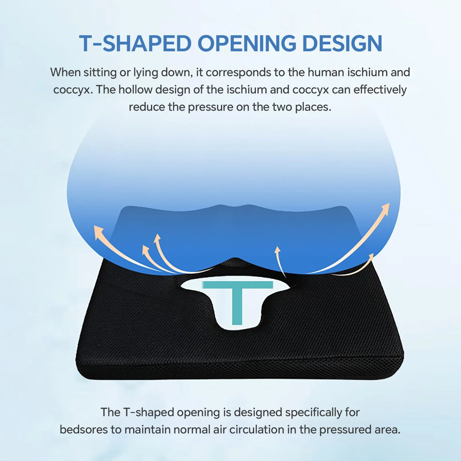 Eriro Anti Bedsore Cushion,Breathable, Comfortable, Pain-Relieving and Pressure-Sore Care Fiber Material Bed Sore Cushion for Butt, Suitable for bedridden Elderly and Disabled People - Image 5