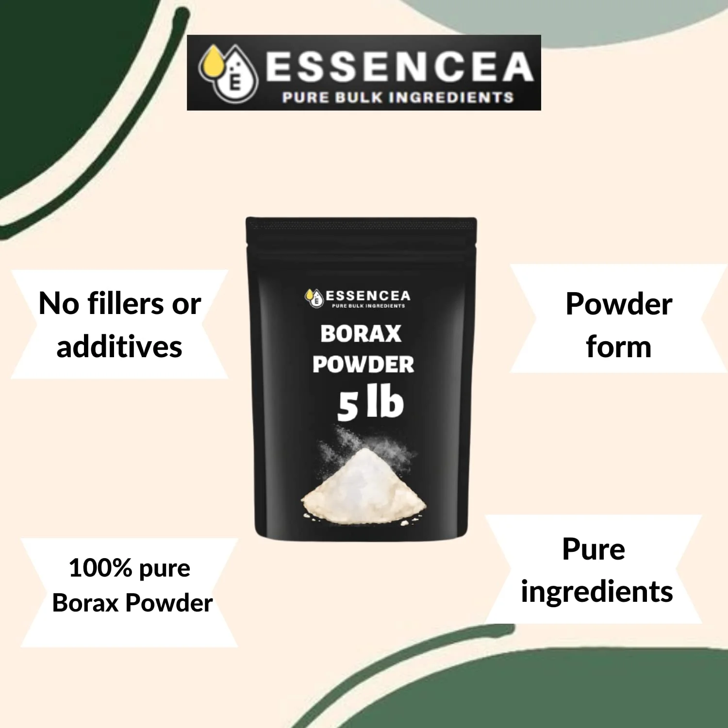 Essencea Borax Powder 5lb Pure Bulk Ingredients | Can be Used as Multi-Purpose Cleaner | Bulk Bag (80 Ounces) - Image 8