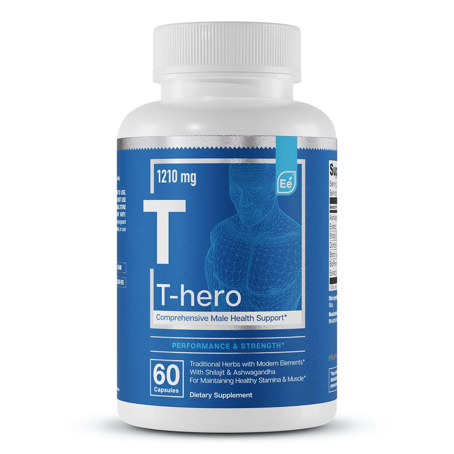 Essential Elements T-Hero - Daily Testosterone Support for Men - Promotes Vitality & Drive - with Ashwagandha, Shilajit, Boron, DIM - 60 Count - 30 Servings - Image 2