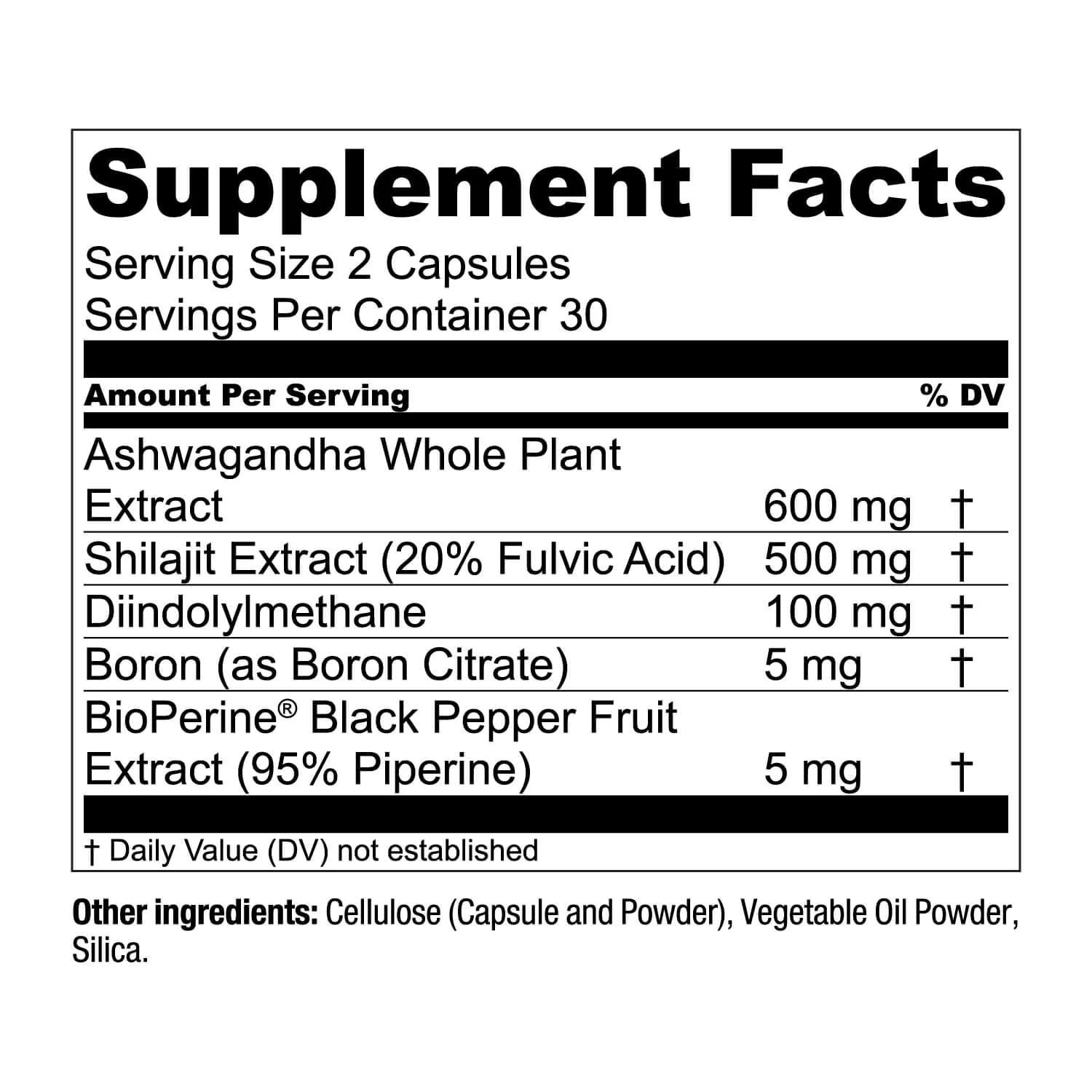 Essential Elements T-Hero - Daily Testosterone Support for Men - Promotes Vitality & Drive - with Ashwagandha, Shilajit, Boron, DIM - 60 Count - 30 Servings - Image 4