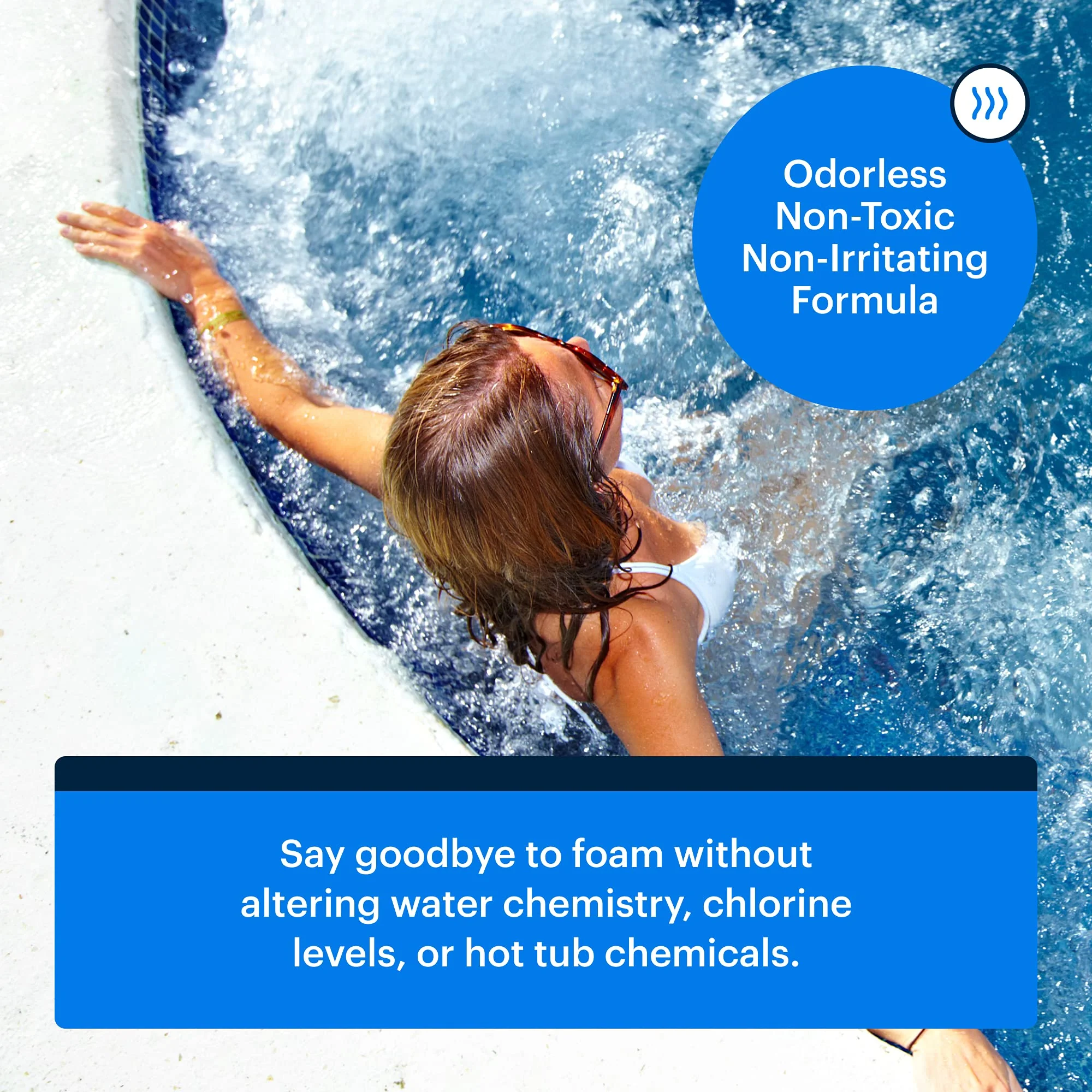 Essential Values Hot Tub Foam Eliminator - 2 Pack Pool & Spa Defoamer (32oz/ Bottles) - Eliminate Foam Without Harsh Hot Tub Chemicals - Safe Silicone AntiFoam - Image 7