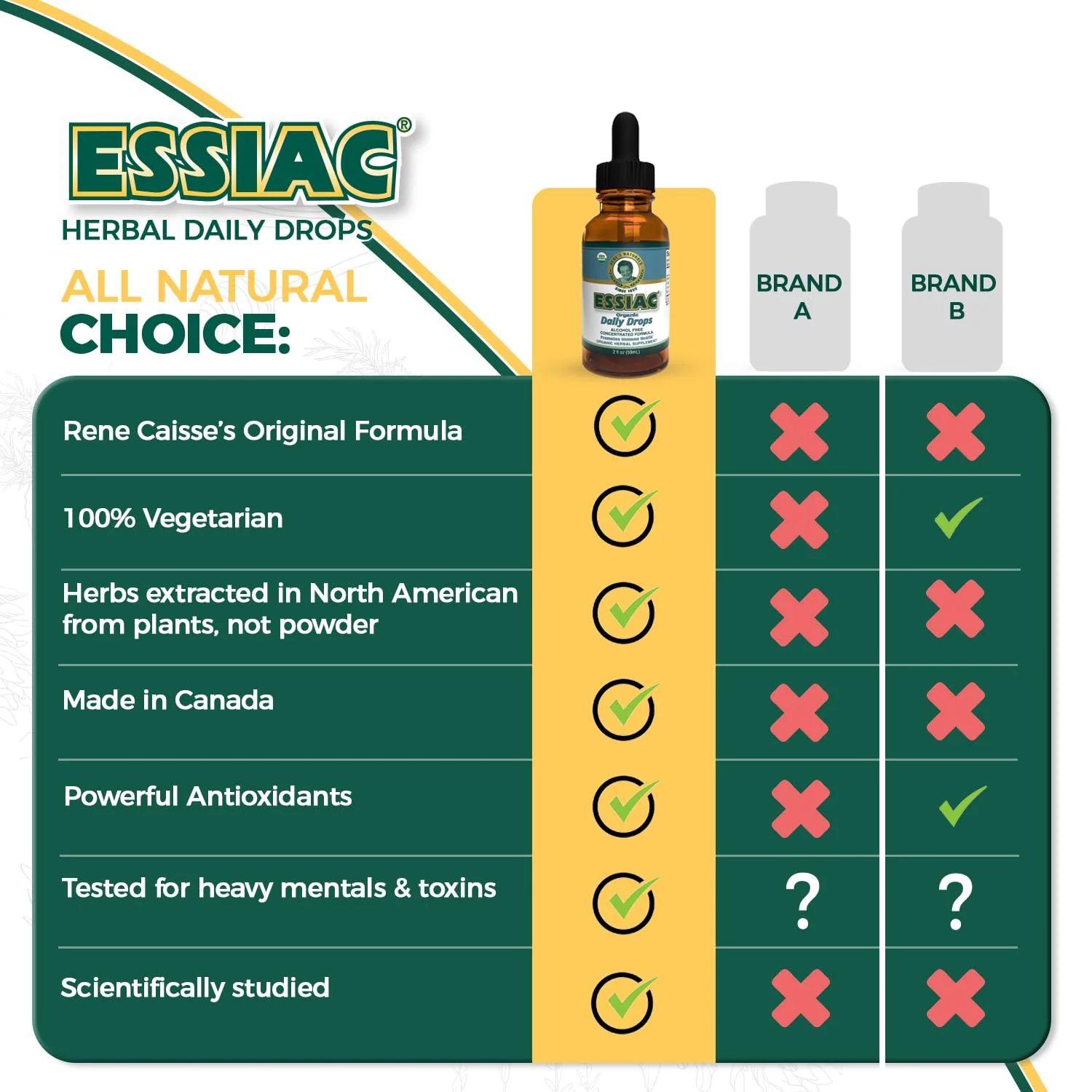 Essiac Original Tea USDA Organic Daily Drops for Enhanced Lymphatic Drainage and Immune Support | Alcohol Free Concentrated Formula | 2oz (59ml) - Image 5