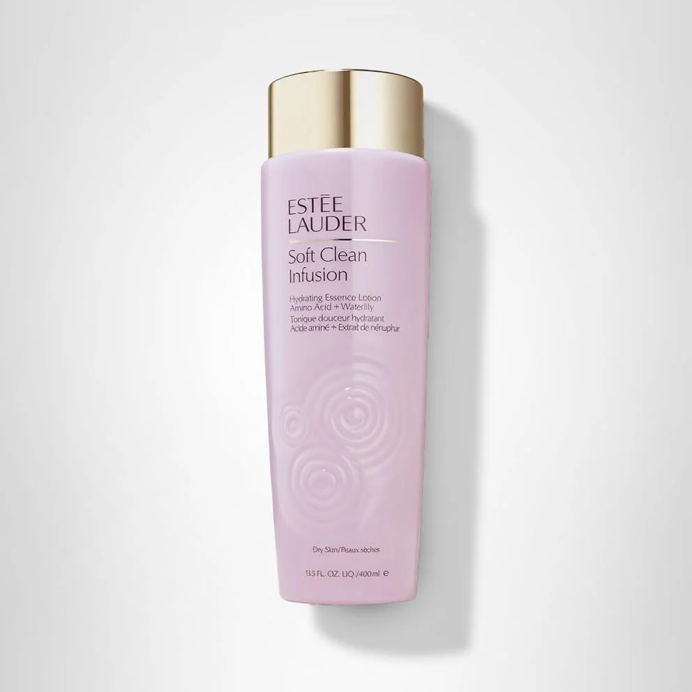 Estée Lauder Soft Clean Infusion Hydrating Skin Essence Face Lotion Toner with Amino Acid + Waterlily, 13.5 Fl Oz - Image 2