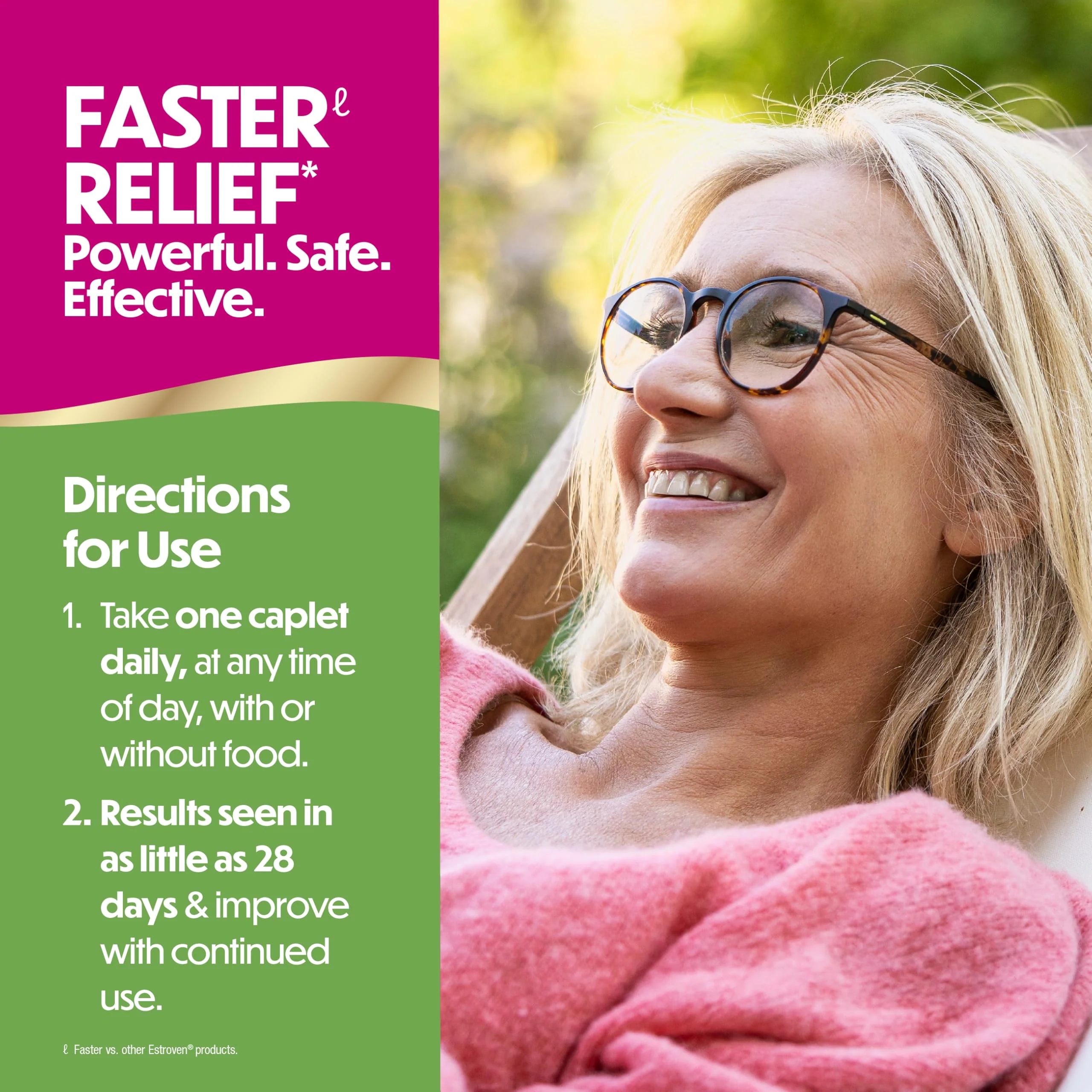 Estroven Complete Multi-Symptom Menopause Supplement for Women, 28 Ct., Clinically Proven Ingredient Provide Menopause Relief & Night Sweats & Hot Flash Relief* Drug-Free & Non-GMO - Image 5
