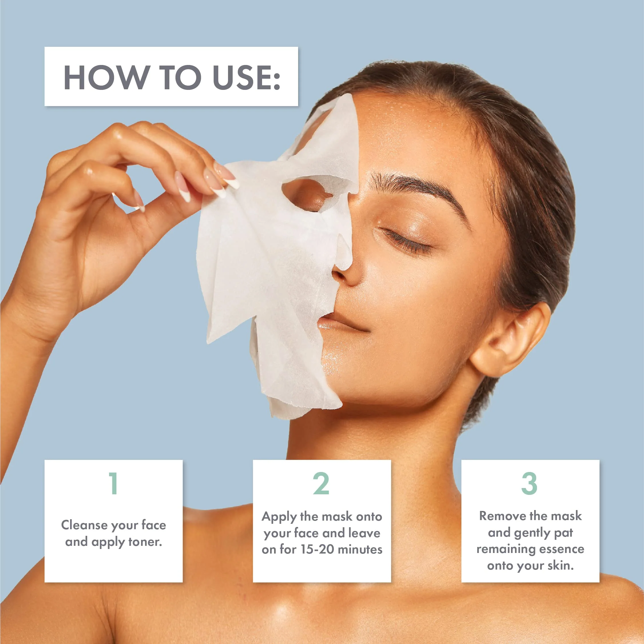 ESW Beauty Plant-Based Milk Face Masks - 4-Pack Skincare Set - Hydrating, Radiance, Firming & Soothing with Avocado, Matcha, Blueberry, Vanilla & Oat Extracts for All Skin Types - Image 6