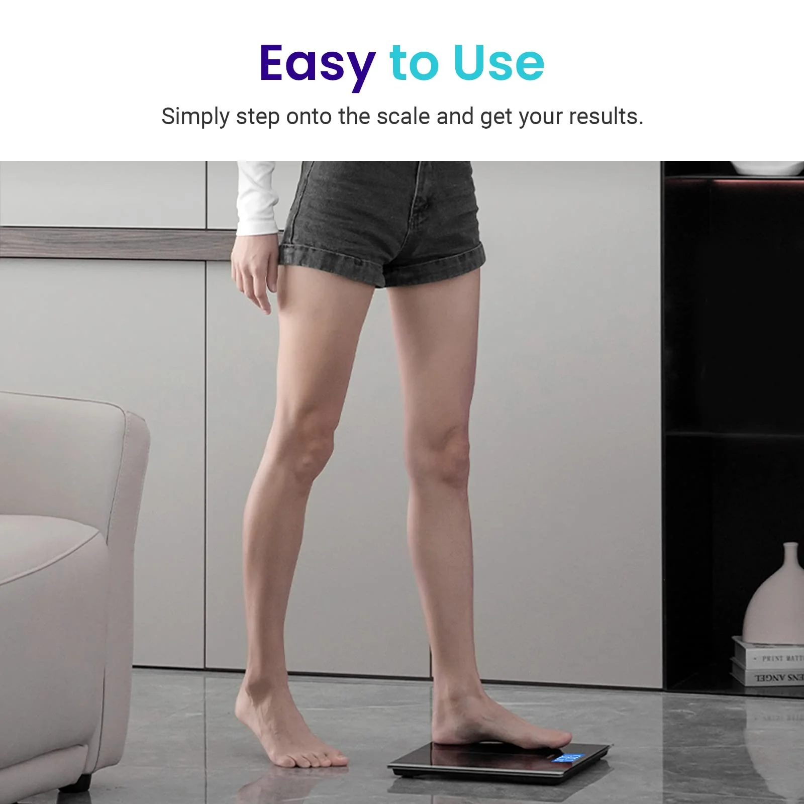 Etekcity Bathroom Scale for Body Weight, Highly Accurate Digital Electronic Weighing Machine for People,LCD Display,Large Size,6mm Tempered Glass-Safe Home Use,Batteries Included, 400 lbs (Pack of 5) - Image 6