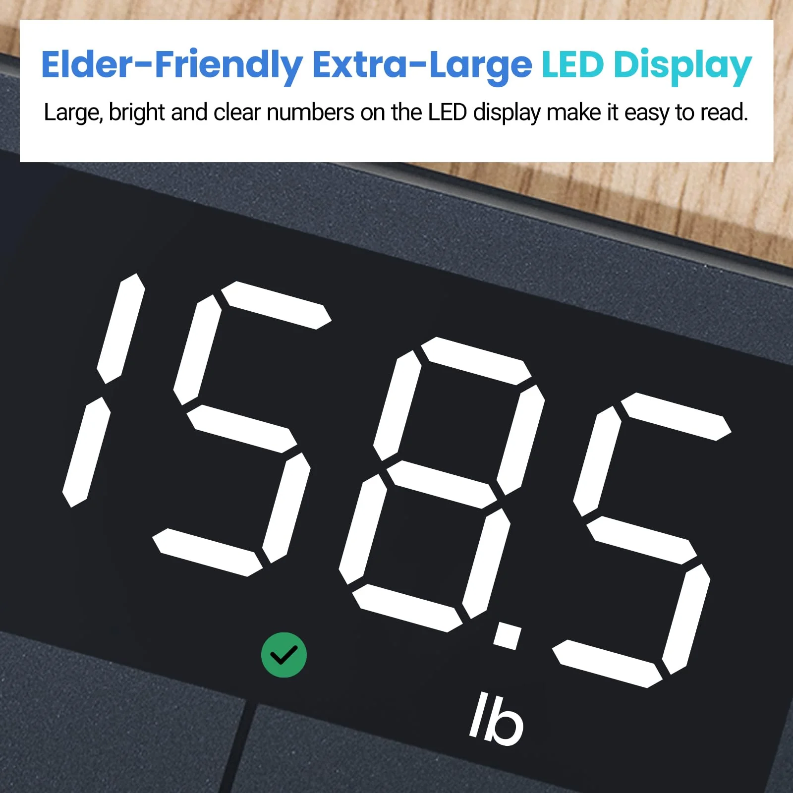 Etekcity Scale for Body Weight, Digital Bathroom Scales for People, Most Accurate to 0.05lb, Bright LED Display & Large Clear Numbers, Upgraded Quality for the Elderly Safe Home Use, 400 lbs - Image 4