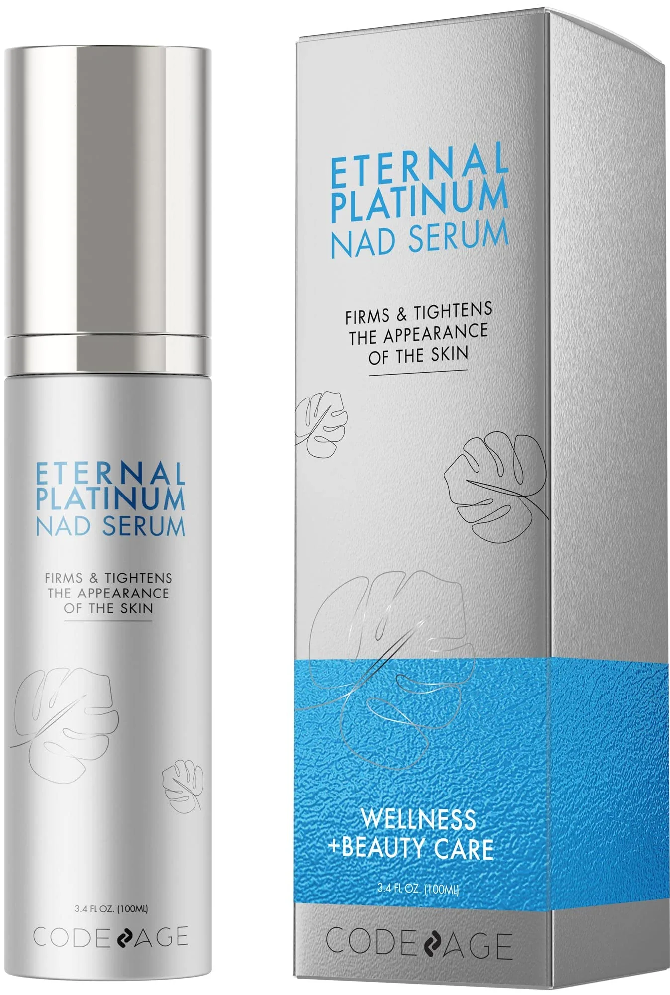 Eternal Platinum NAD Serum, Resveratrol, Niacinamide, Collagen, Vitamin C & E, Aloe Vera, English Lavender, Nicotinamide Aging NAD Booster Skin Care Face Moisturizing Wrinkles Firming, 3.4 FL. Oz. - Image 2