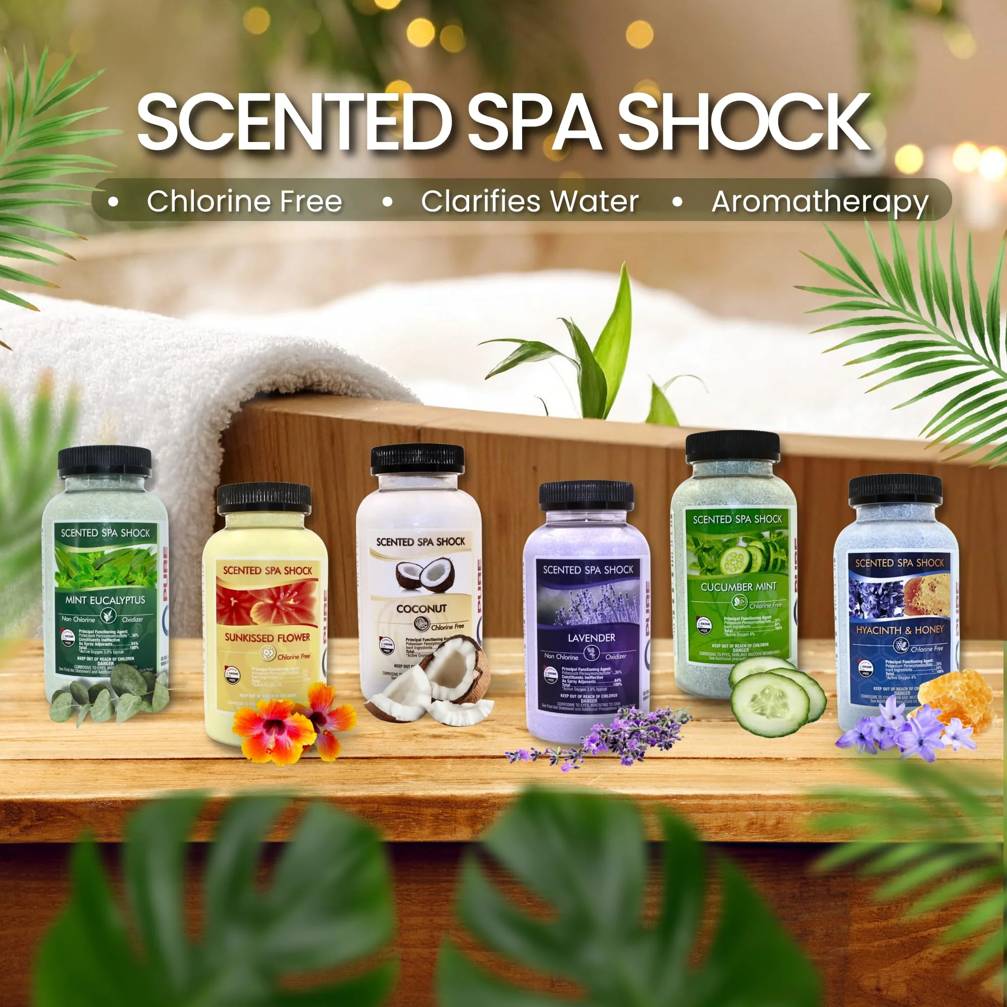 Eucalyptus Scented Spa Shock- Non-Chlorine Shock for Any Spa or Hot Tub-Use with Bromine Tablets or Spa Chlorine. Fragrance Infused Oxygen Crystals Treat Water and Oxidize Chemical Odors - Image 2