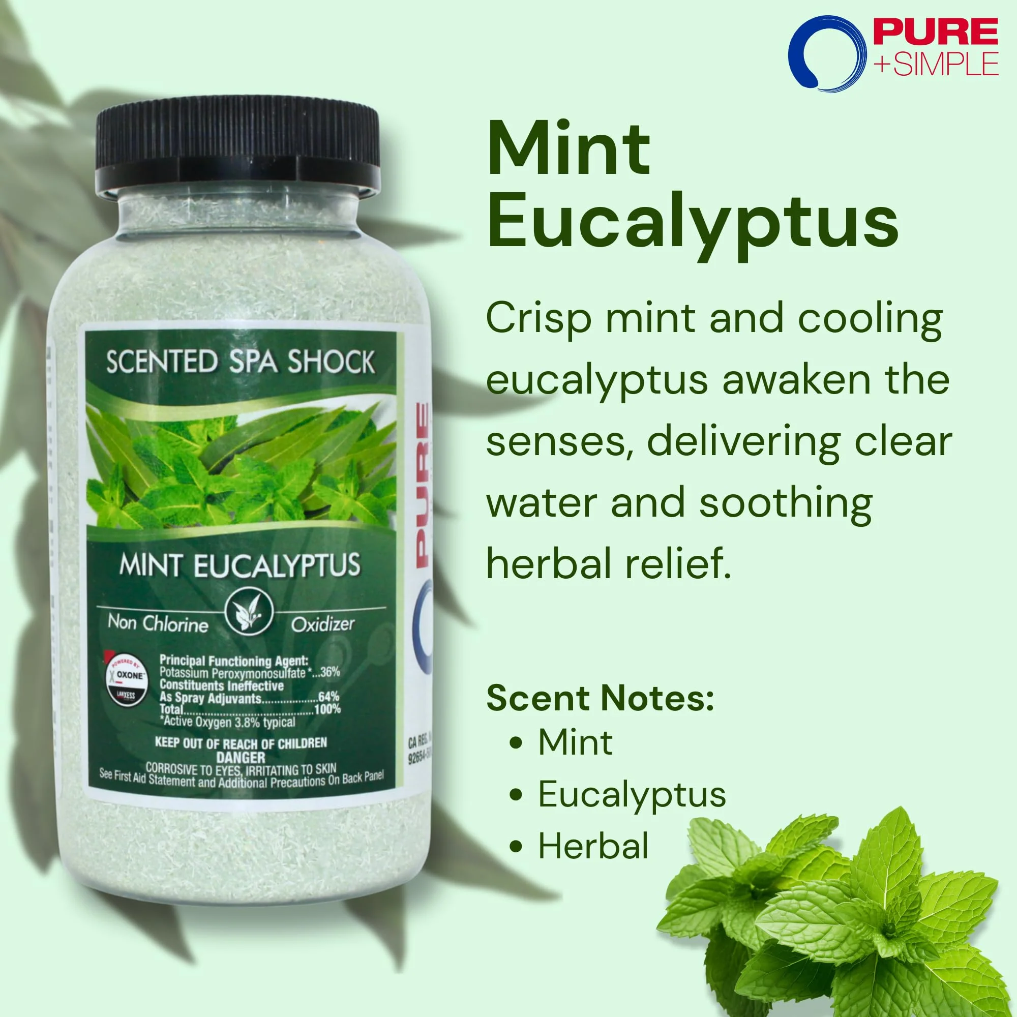 Eucalyptus Scented Spa Shock- Non-Chlorine Shock for Any Spa or Hot Tub-Use with Bromine Tablets or Spa Chlorine. Fragrance Infused Oxygen Crystals Treat Water and Oxidize Chemical Odors - Image 7