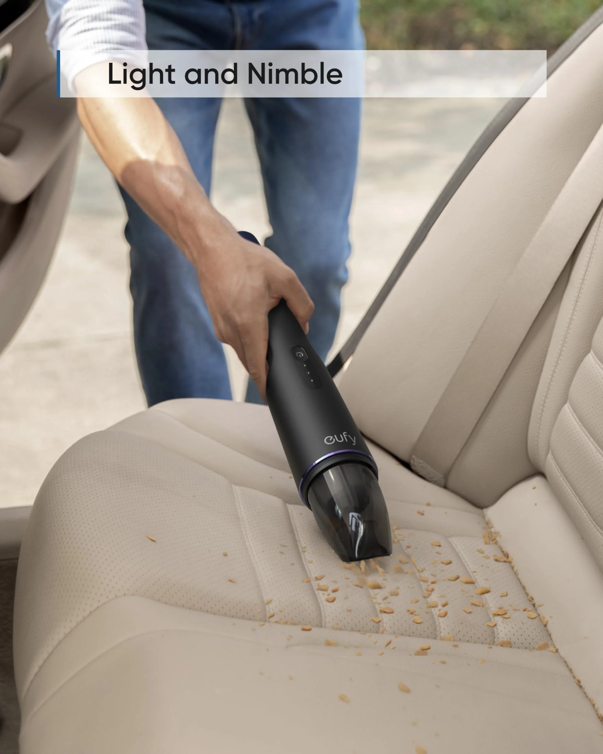eufy by Anker, HomeVac H11,Cordless Handheld Vacuum Cleaner,Ultra-Lightweight 1.2lbs,5500Pa Suction Power,USB Charging, for Home Cleaning - Image 6