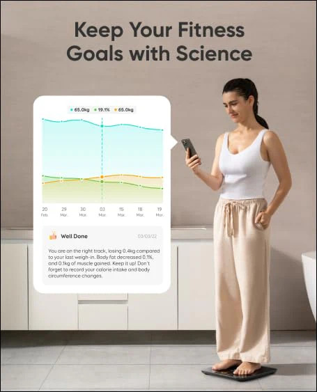 eufy by Anker Smart Scale P3, Digital Bathroom Scale for Body Weight, FSA HSA Eligible, 3D Virtual Body Mode, 16-Measurement Digital Bluetooth and WiFi Weight Scale with bmi, Body Fat, Muscle Mass - Image 4