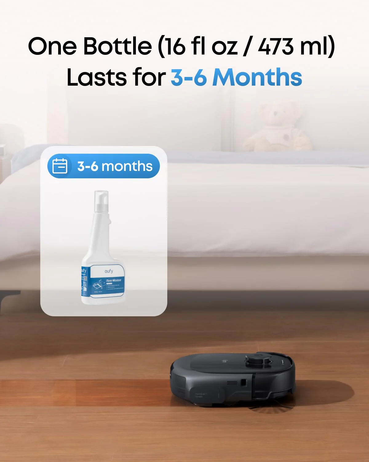 eufy Floor Cleaner, Ready to Use, 473 ml, Floor Cleaner, Safe, Compatible with E28 - Image 2