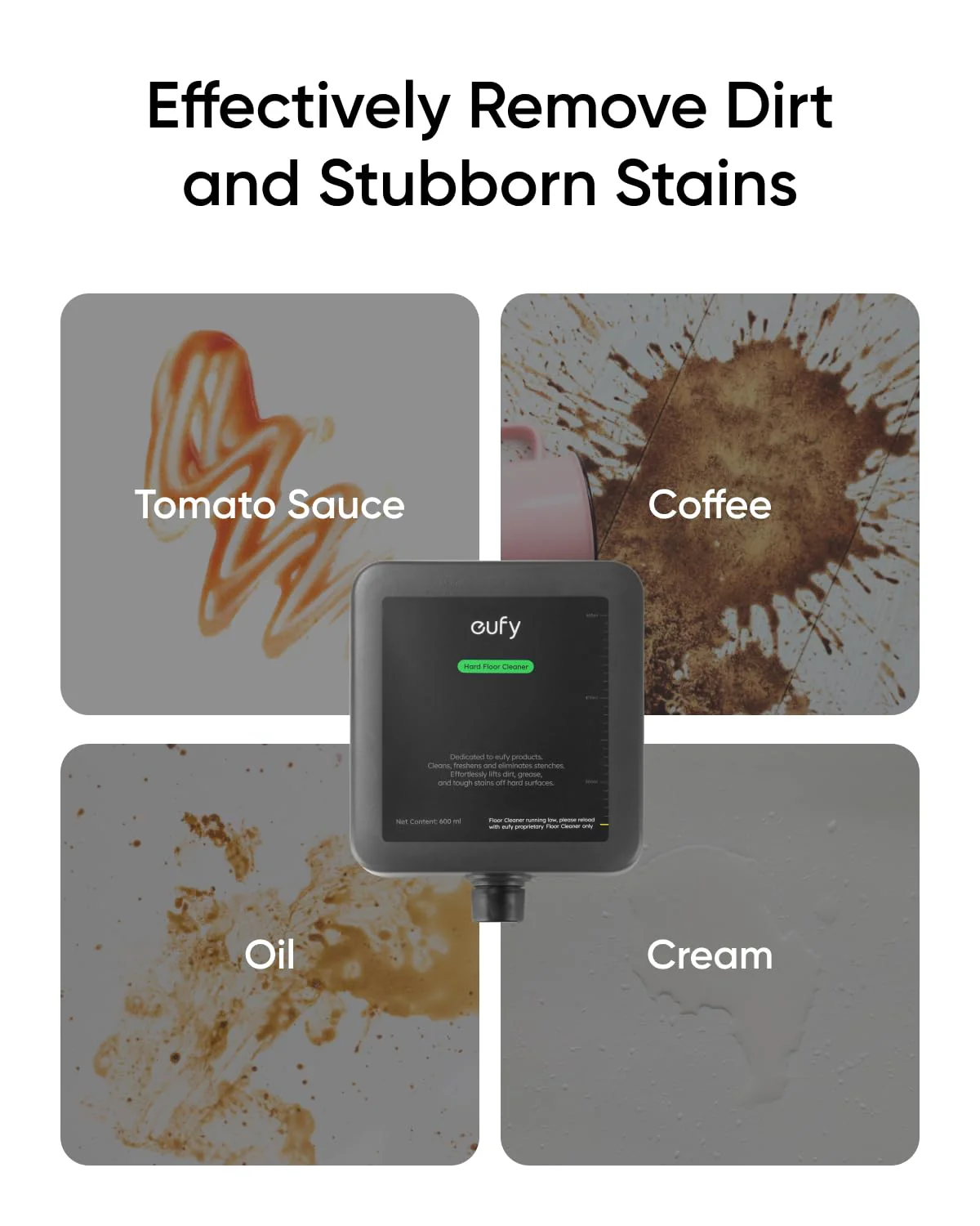 eufy Official Hard Floor Cleaner for Omni S1 Pro/S1, Safe and Gentle for Hand, Automatically Mix Without Manual Dilution, 600ml - Image 4