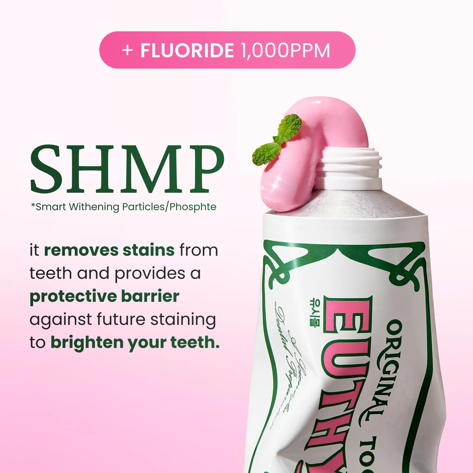 EUTHYMOL Whitening Toothpaste (3.7fl oz*2, Pack of 2) - Stain Removal in 2 Weeks, Long-Lasting Freshness for Sensitive Gum & Teeth. Bad Breath, Cavity Prevention. Recyclable Aluminum Tube - Image 3