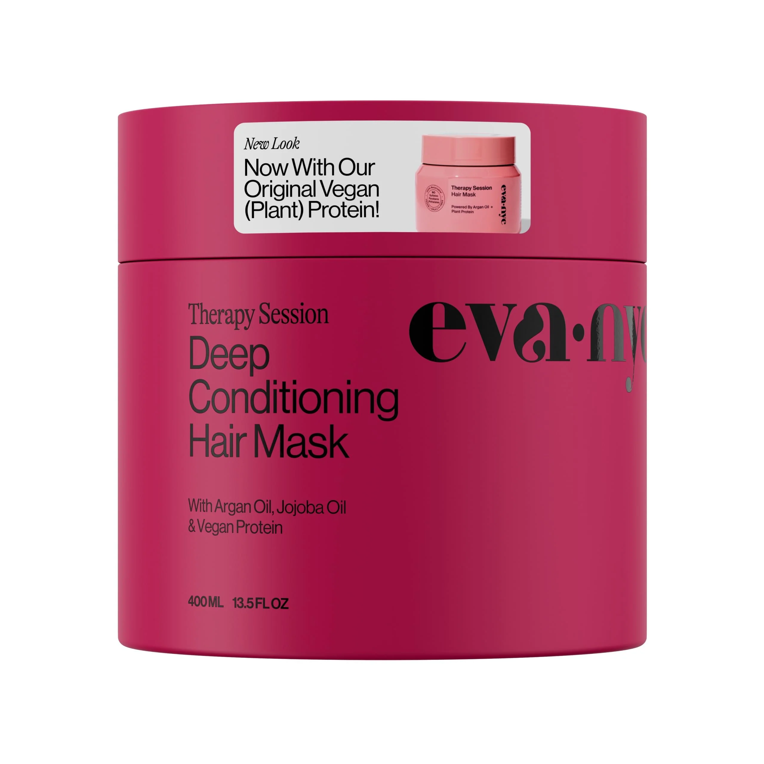 Eva NYC Therapy Session Deep Conditioning Hair Mask with Vegan Protein, Jojoba Oil + Argan Oil - Hydrate, Soften + Repair Hair Strength - Sulfate Free - Warm Vanilla Scent - 13.5 fl oz - Image 7