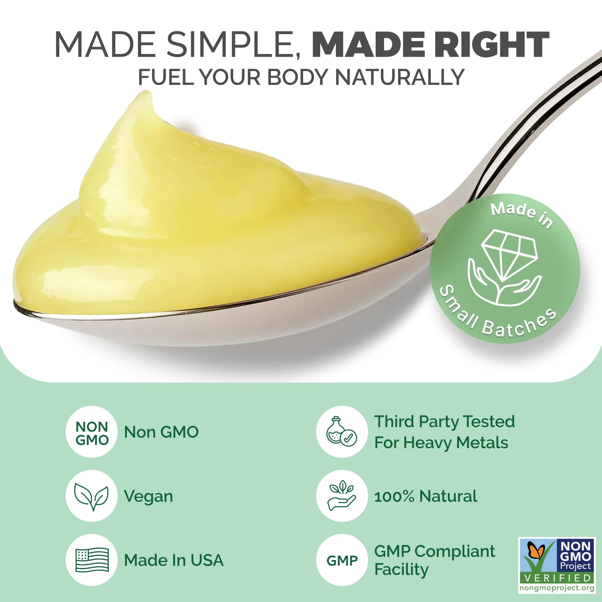 EverSmith Organics - Wildcrafted Irish Sea Moss Gel | Made in USA | Rich in Vitamins & Minerals | Sea Moss Gel Raw | Nutritional Supplement | Pineapple (16 oz) - Image 4