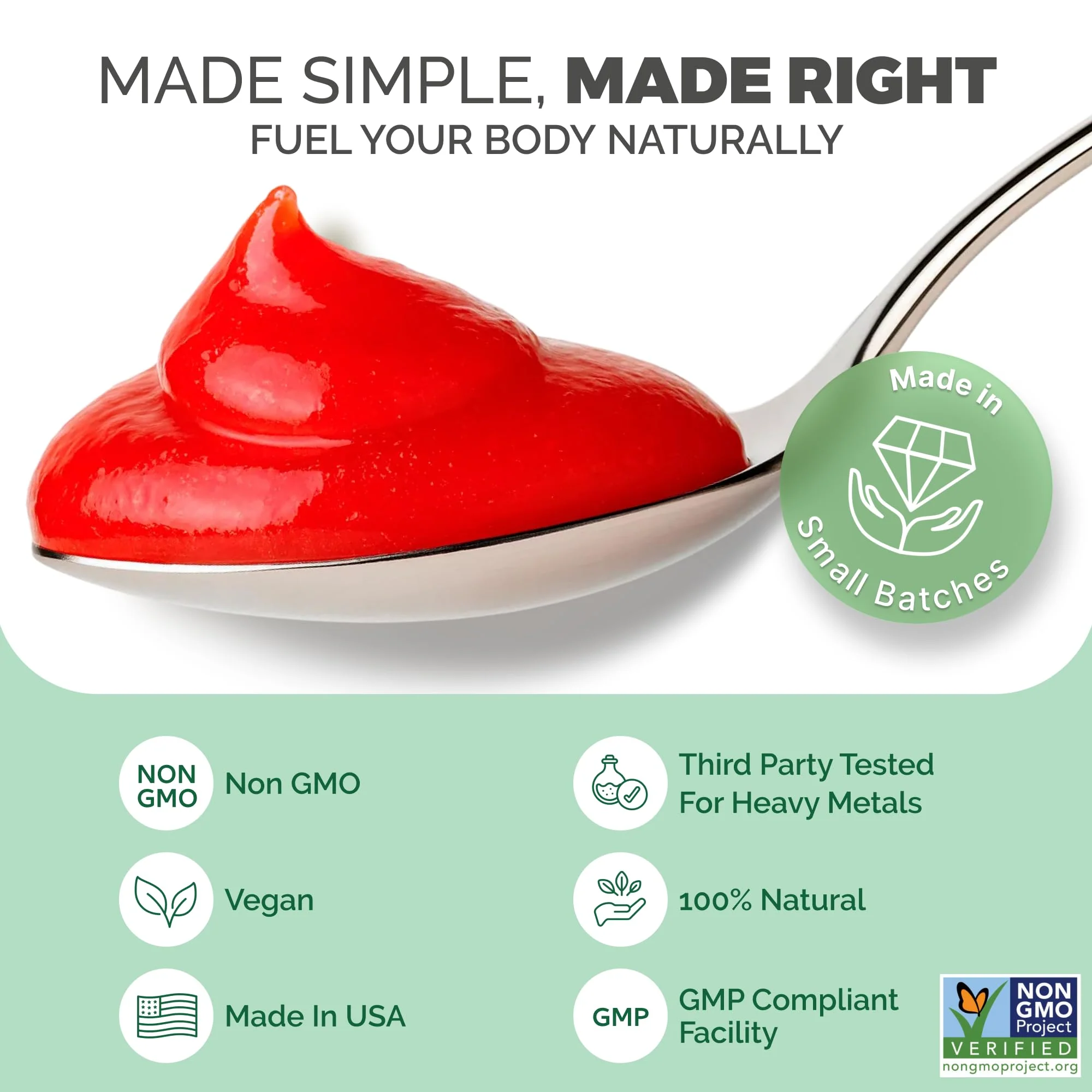 EverSmith Organics - Wildcrafted Irish Sea Moss Gel | Made in USA | Rich in Vitamins & Minerals | Sea Moss Gel Raw | Nutritional Supplement | Strawberry (16 oz) - Image 4