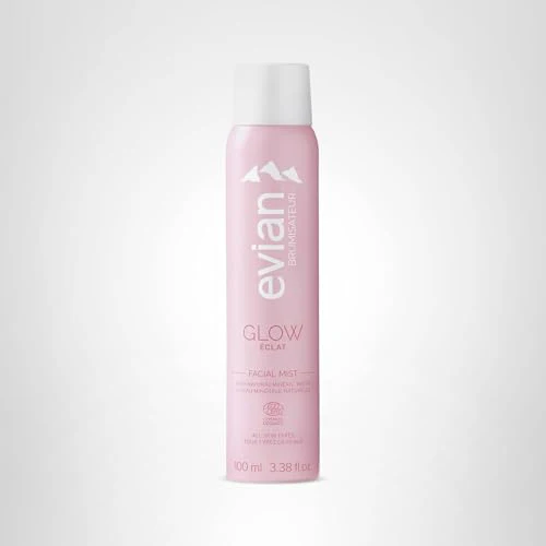 Evian Glow Facial Mist | Hydrating Mineral Water Face Spray with Aloe & White Tea | Dewy Setting Mist & Toner for Glowing Skin | Facial Spray to Refresh, Balance, & Enhance Makeup - Image 2