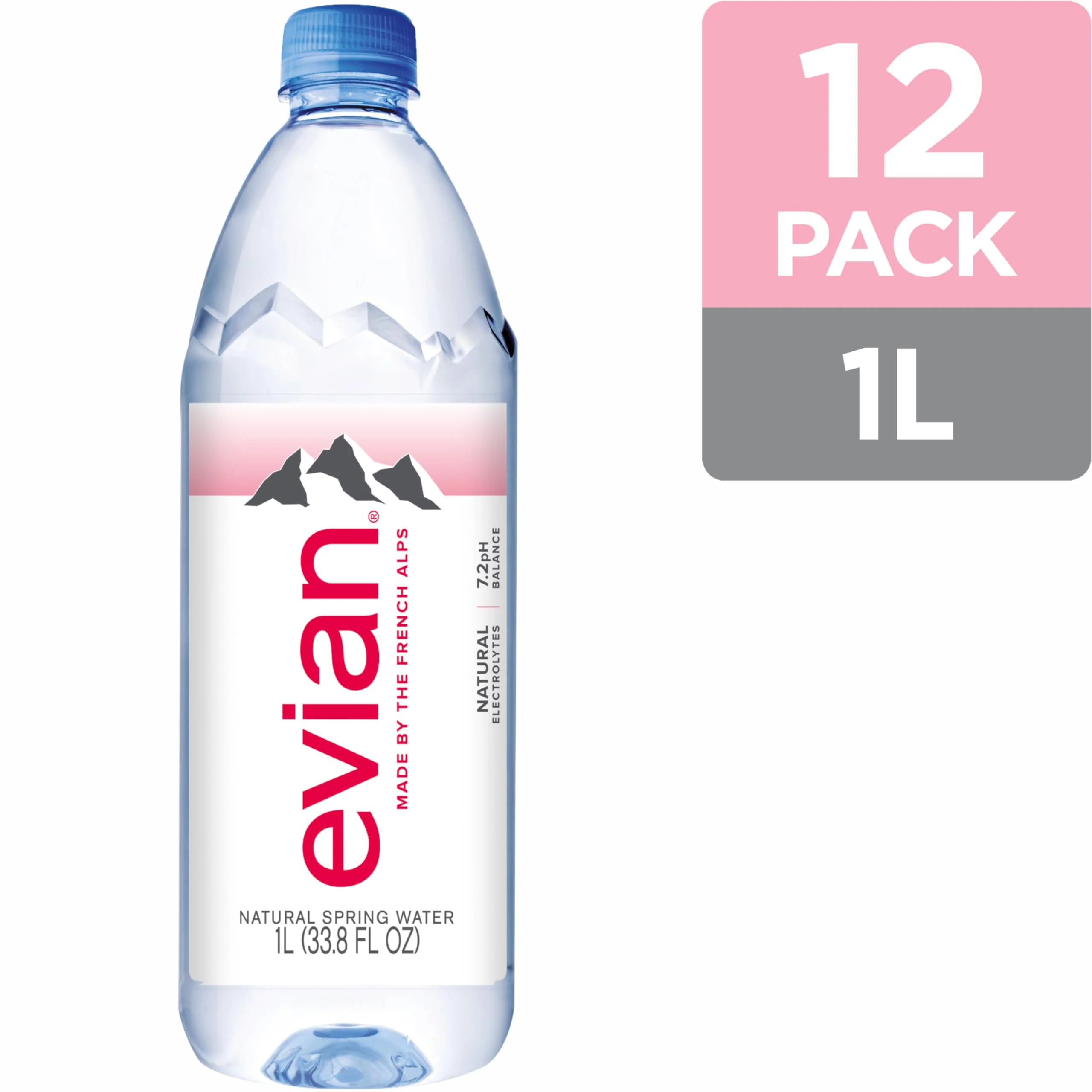 Evian Natural Spring Water (One Case of 12 Individual Bottles, each bottle is 1 liter) Naturally Filtered Spring Water in Large Bottles - Image 15
