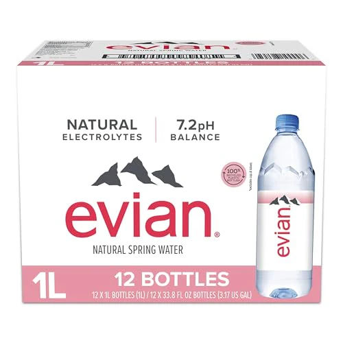Evian Natural Spring Water (One Case of 12 Individual Bottles, each bottle is 1 liter) Naturally Filtered Spring Water in Large Bottles - Image 7