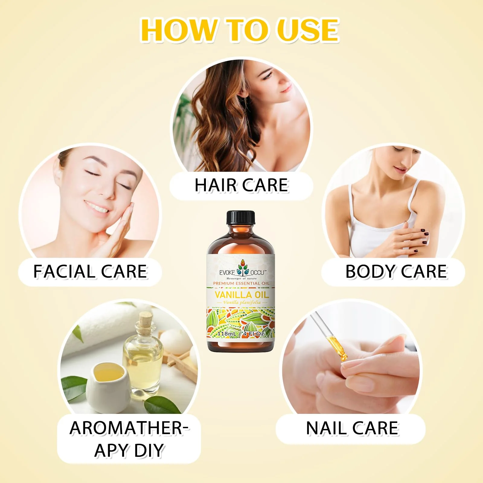 EVOKE OCCU Vanilla Essential Oil for Relaxation in The Home Office Living Room, Add to Diffuser Candle Soap - 4 Fl Oz - Image 6